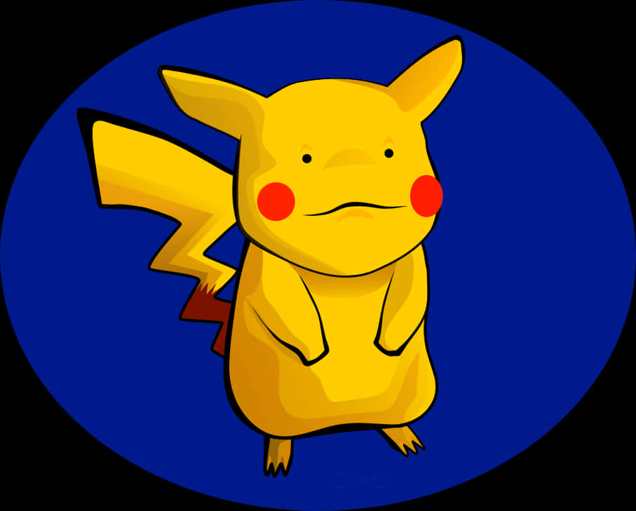 Pikachu Mavi Arka Plan Vektör Sanatı Duvar Kağıdı