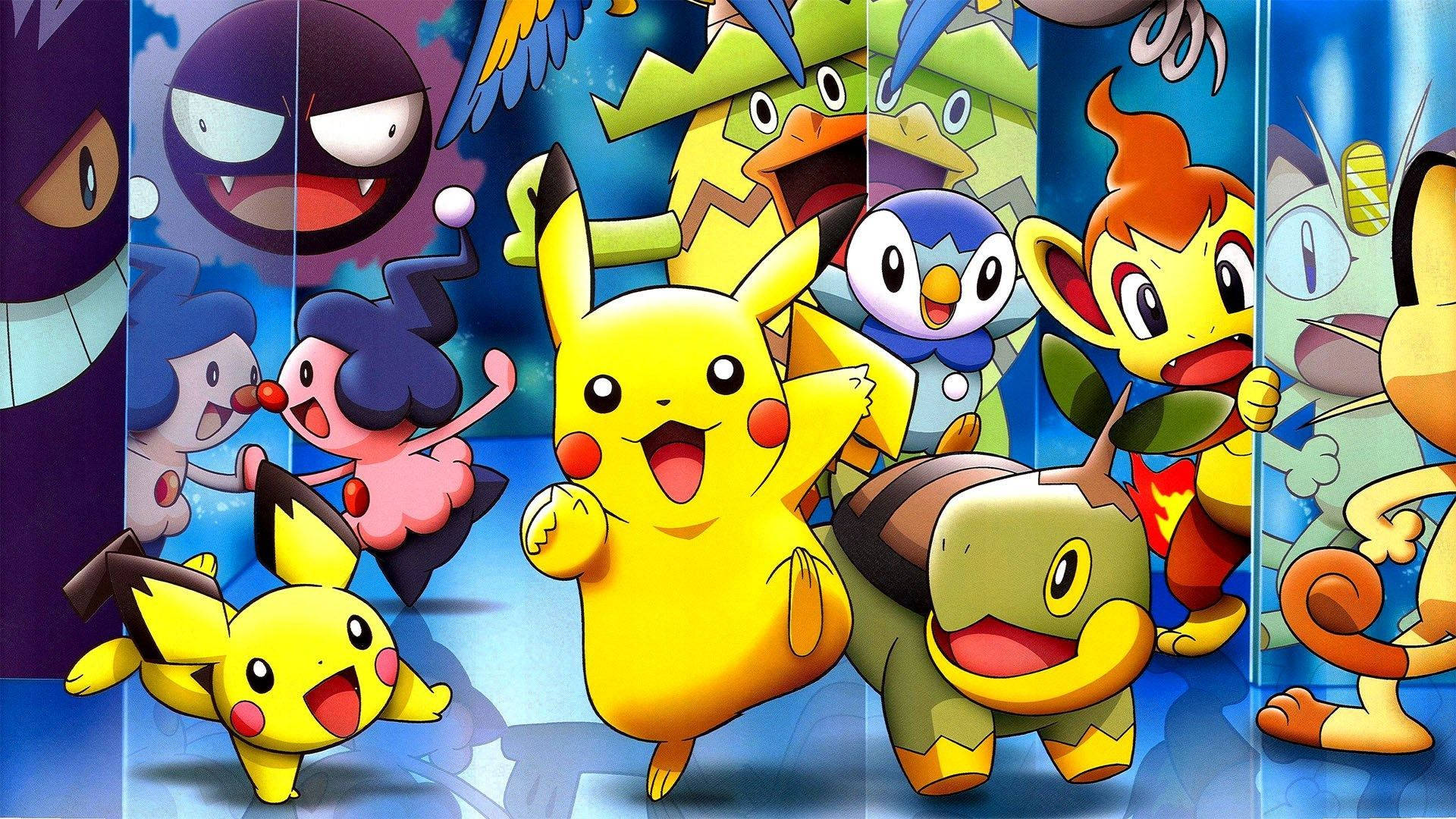 Pikachu ve Arkadaşları Bir Arada Duvar Kağıdı