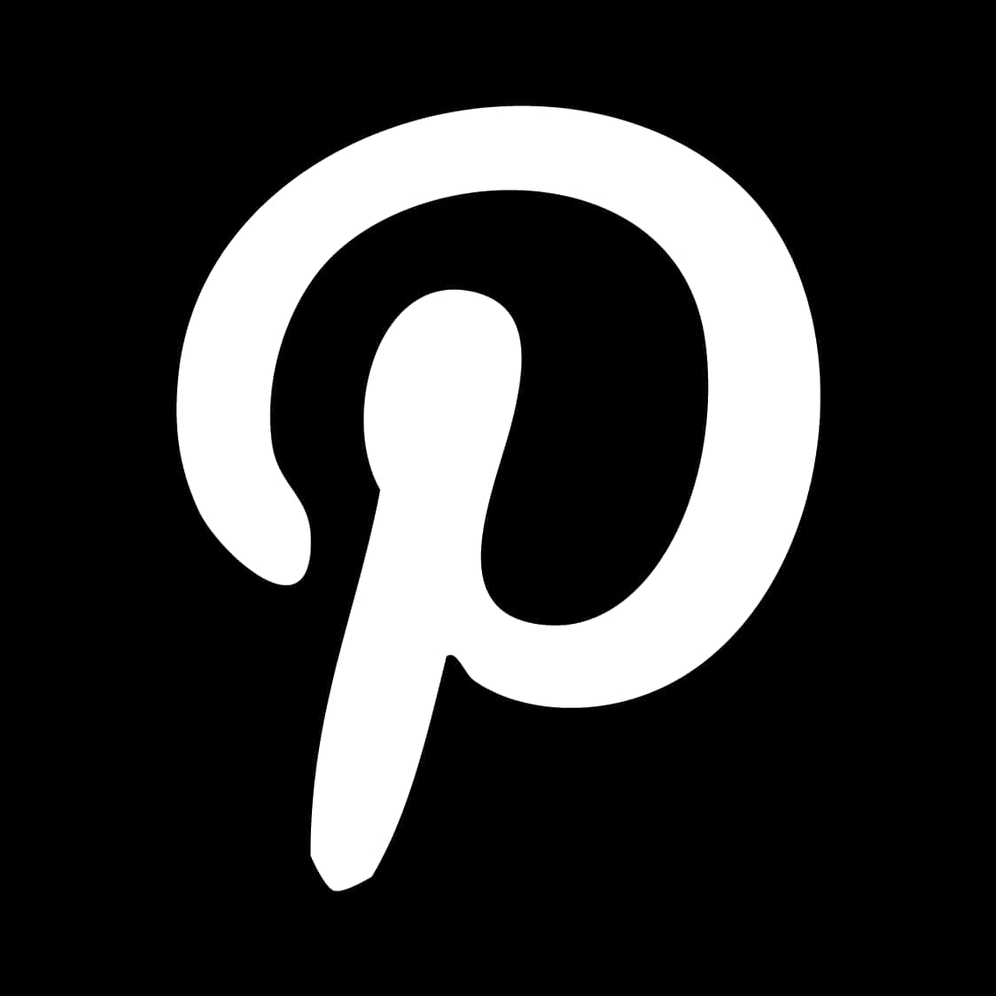 Pinterest Logosu Siyah Beyaz Duvar Kağıdı