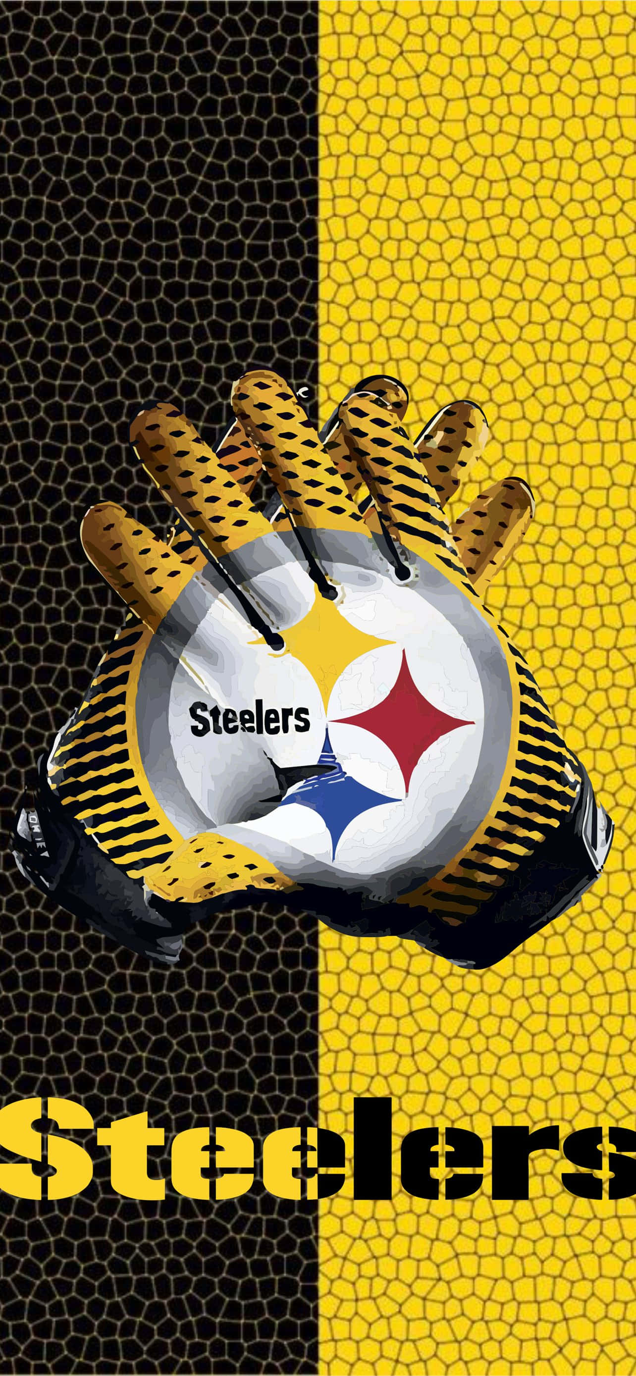 Pittsburgh Steelers Logolu Eldivenler Duvar Kağıdı