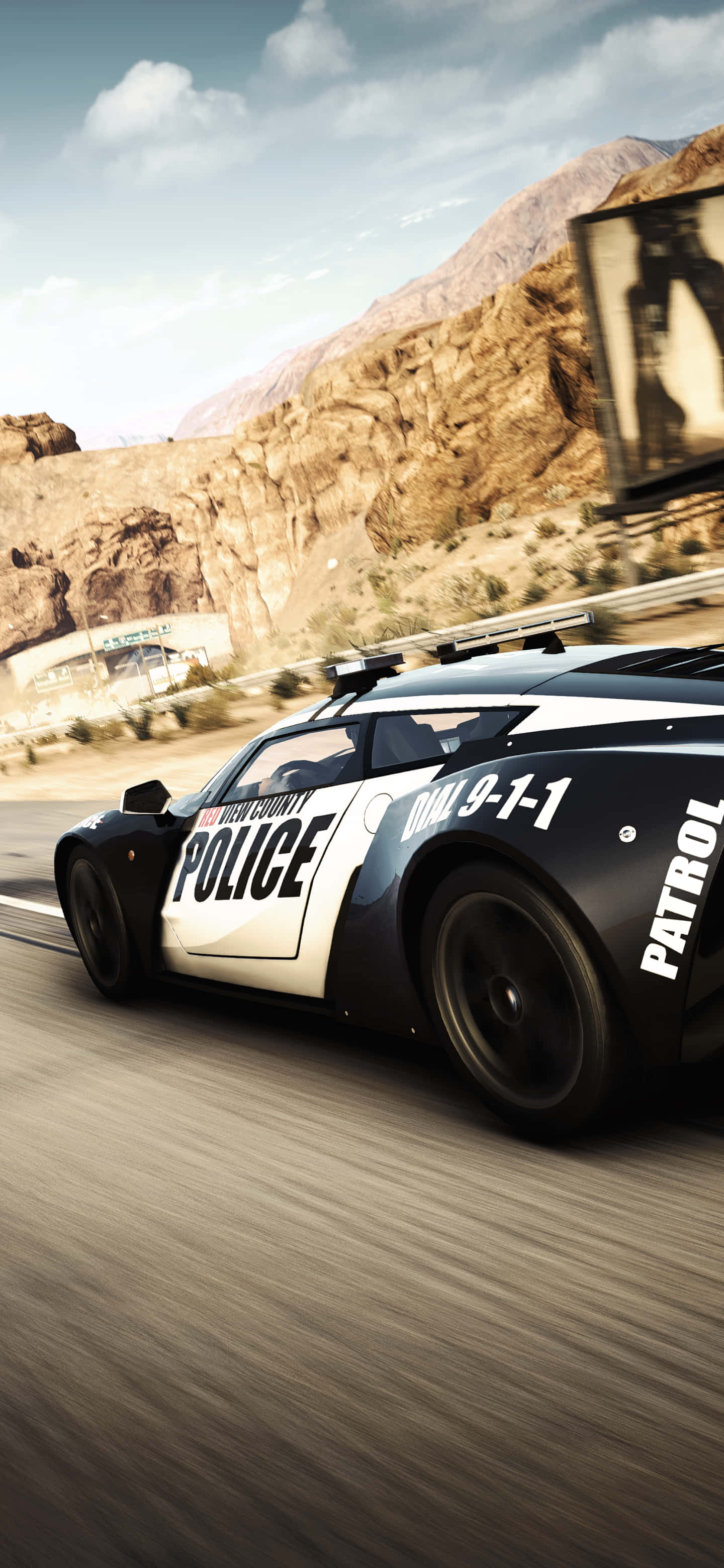 Pixel 3 Need For Speed Arka Planı Siyah Beyaz Polis Arabası Duvar Kağıdı