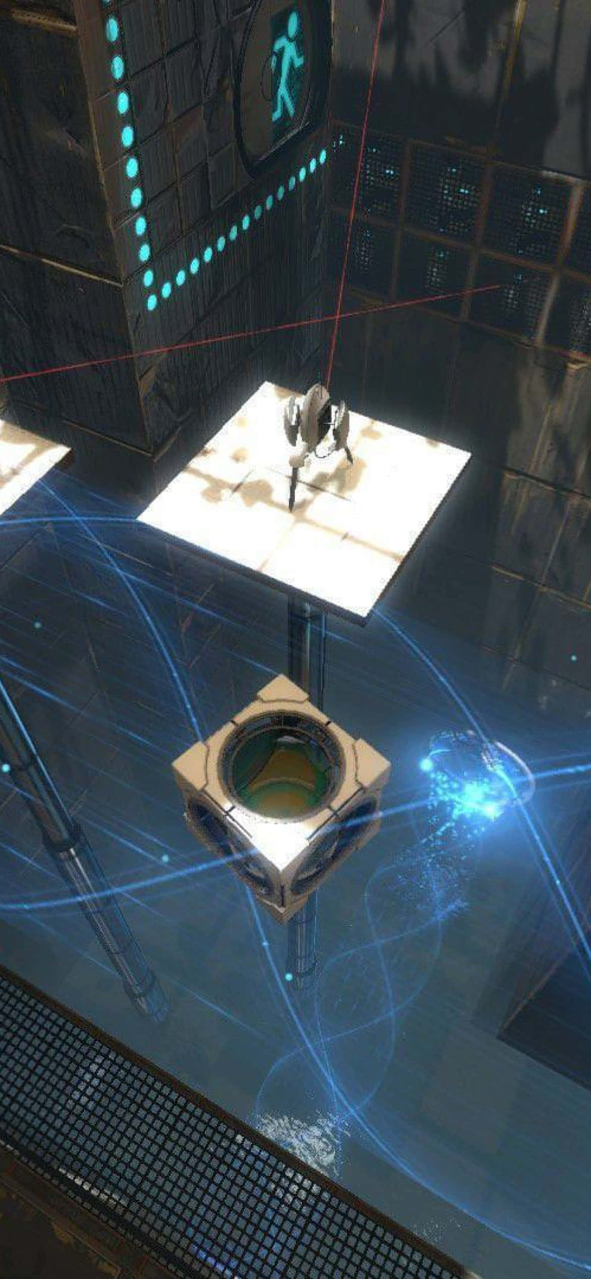 Pixel 3 Portal 2 Arka Plan Kare Platform Duvar Kağıdı