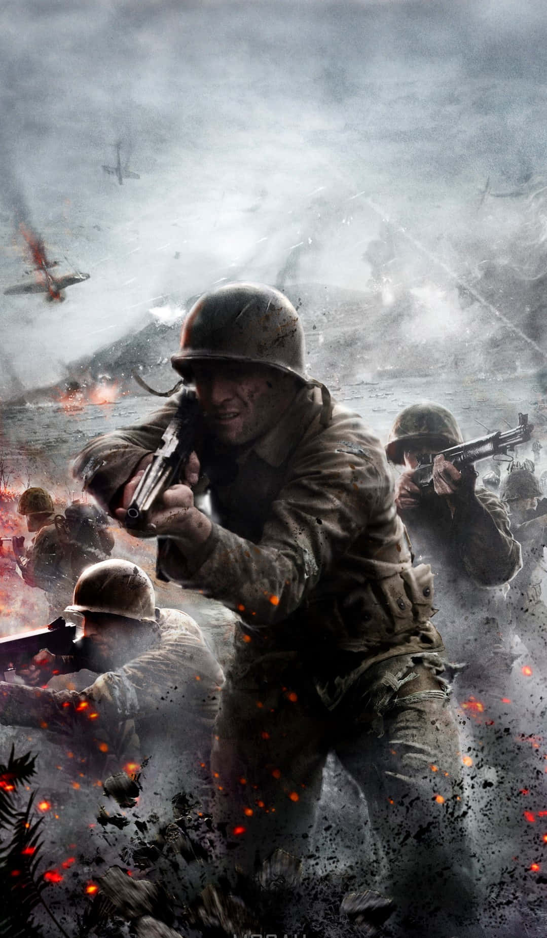 Pixel 3xl Battlefield 1 Arka Planı Küllü Ortamda Askerler Duvar Kağıdı