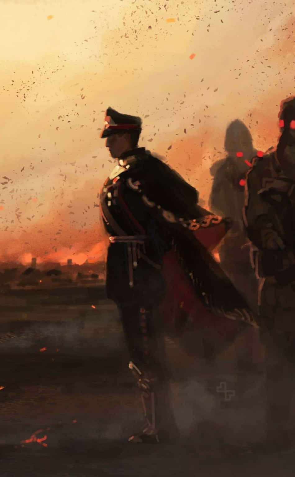 Pixel 3xl Battlefield 1 Arka Planı Bir Komutan Ve Askerleri Duvar Kağıdı