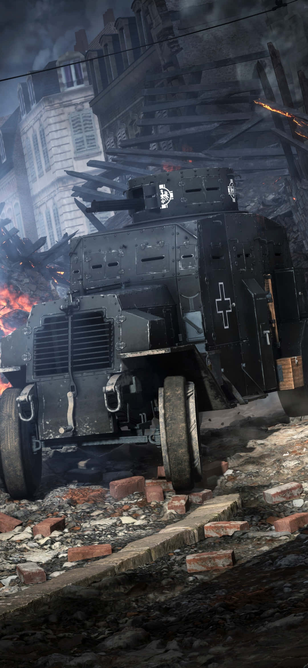 Pixel 3xl Battlefield 1 Arka Planı Alman Zırhlı Aracı Duvar Kağıdı