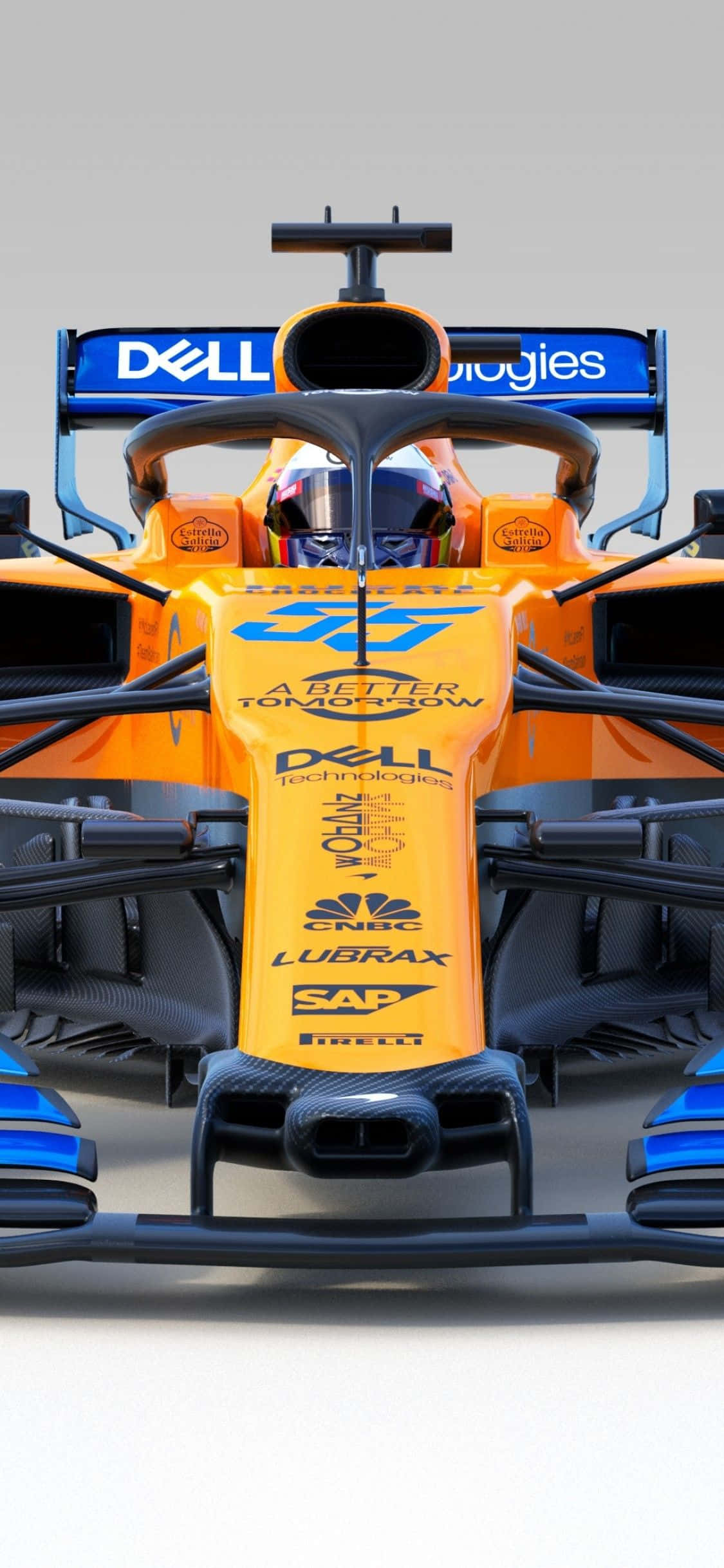 Pixel 3XL F1 2016 McLaren Beyaz Arka Plan Duvar Kağıdı