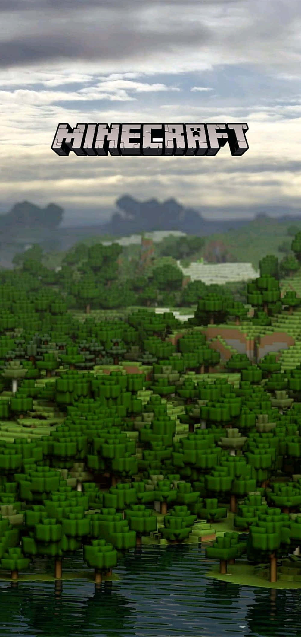 Pixel 3xl Minecraft Arka Planı Gri Bulutlar Duvar Kağıdı