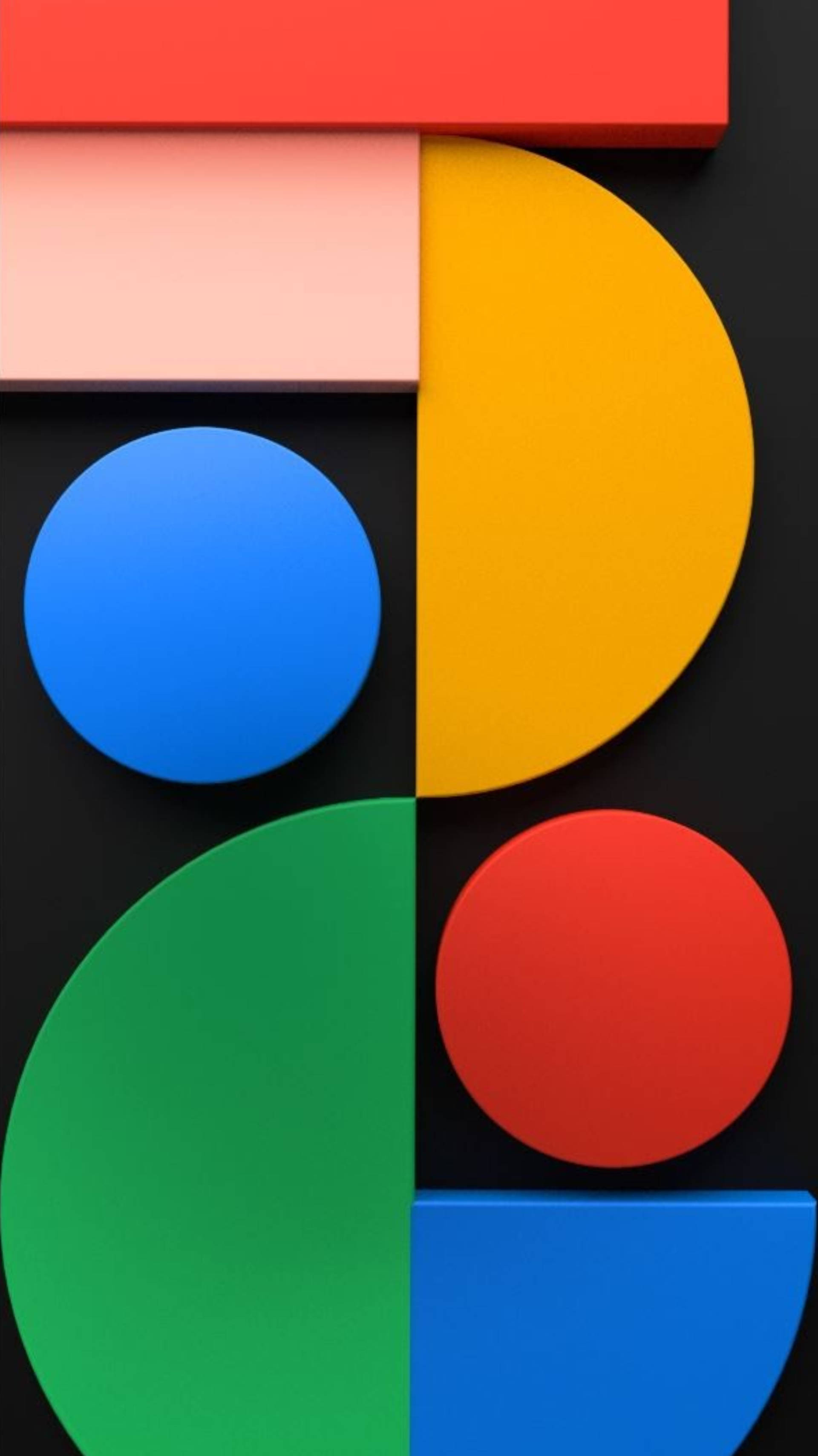 Pixel 5 Soyut Şekiller Duvar Kağıdı