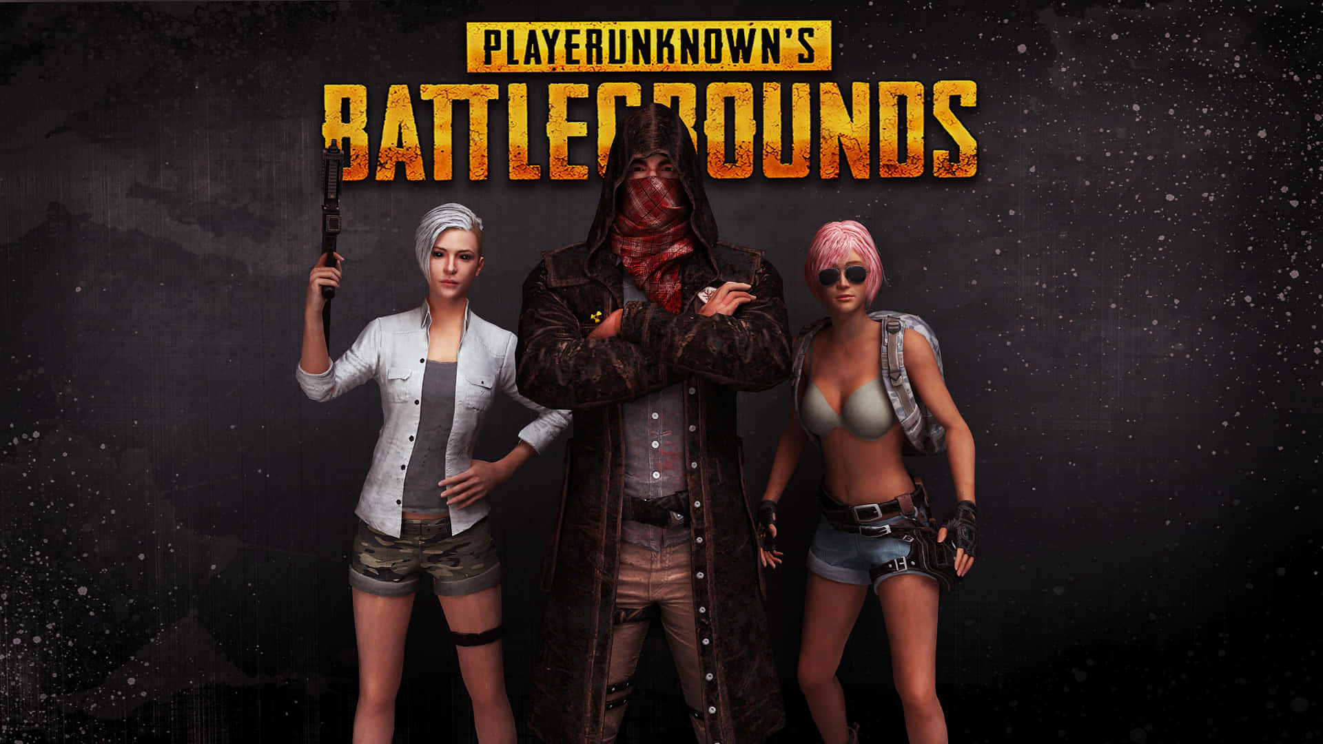 Player Unknown Battlegrounds Karakterleri Siyah Arkaplan Duvar Kağıdı