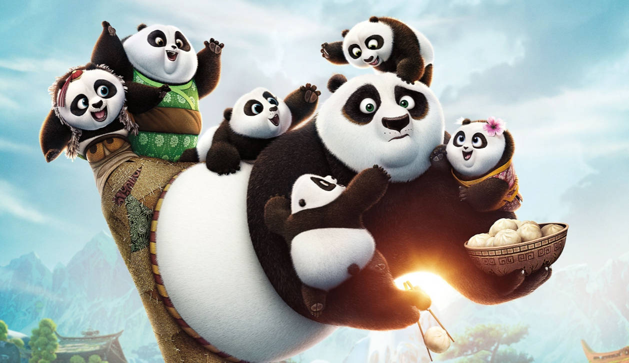 Po ve Küçük Panda 4K Çizgi Film Duvar Kağıdı