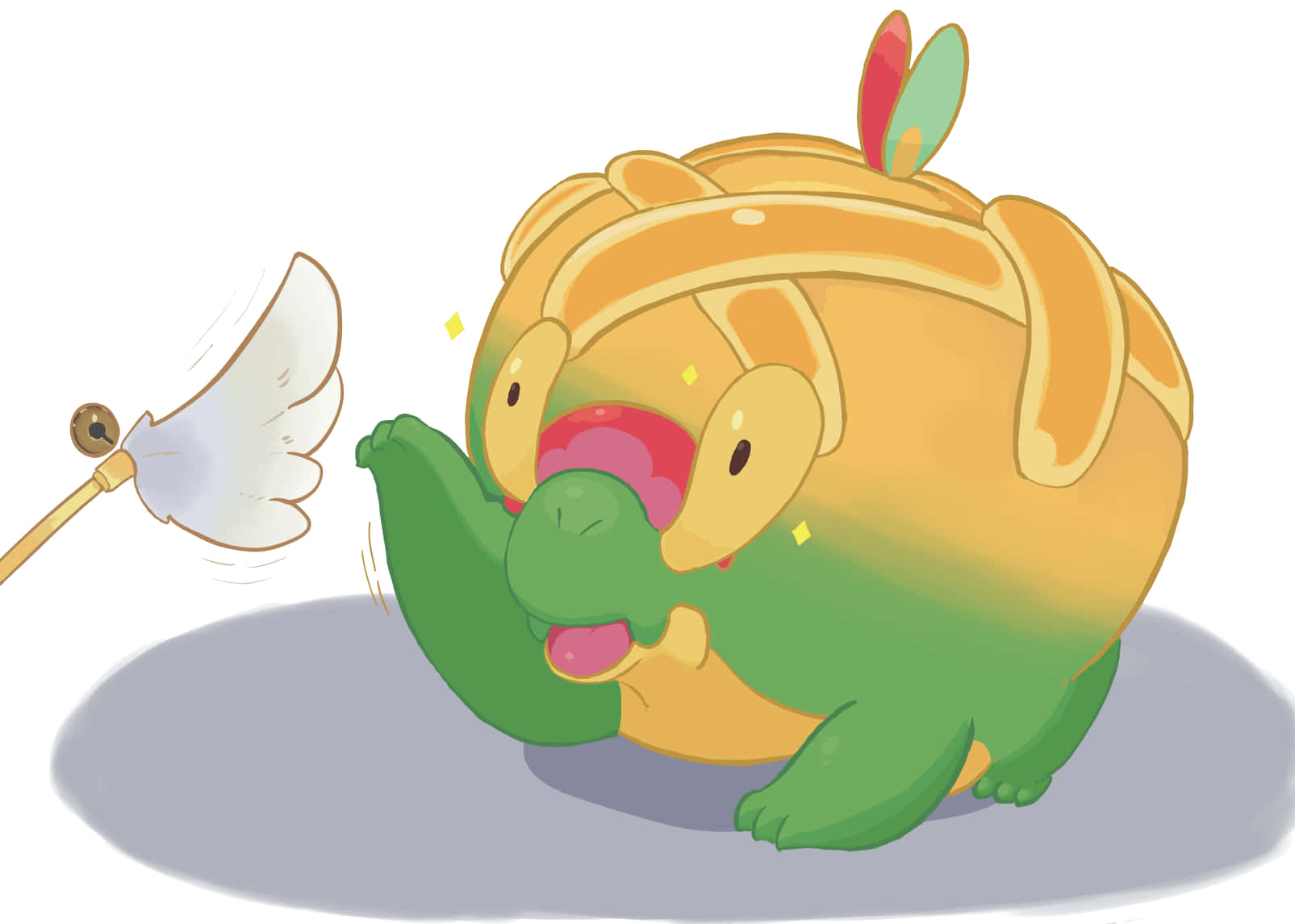 Pokémon Appletun Sevimli Yüz Duvar Kağıdı