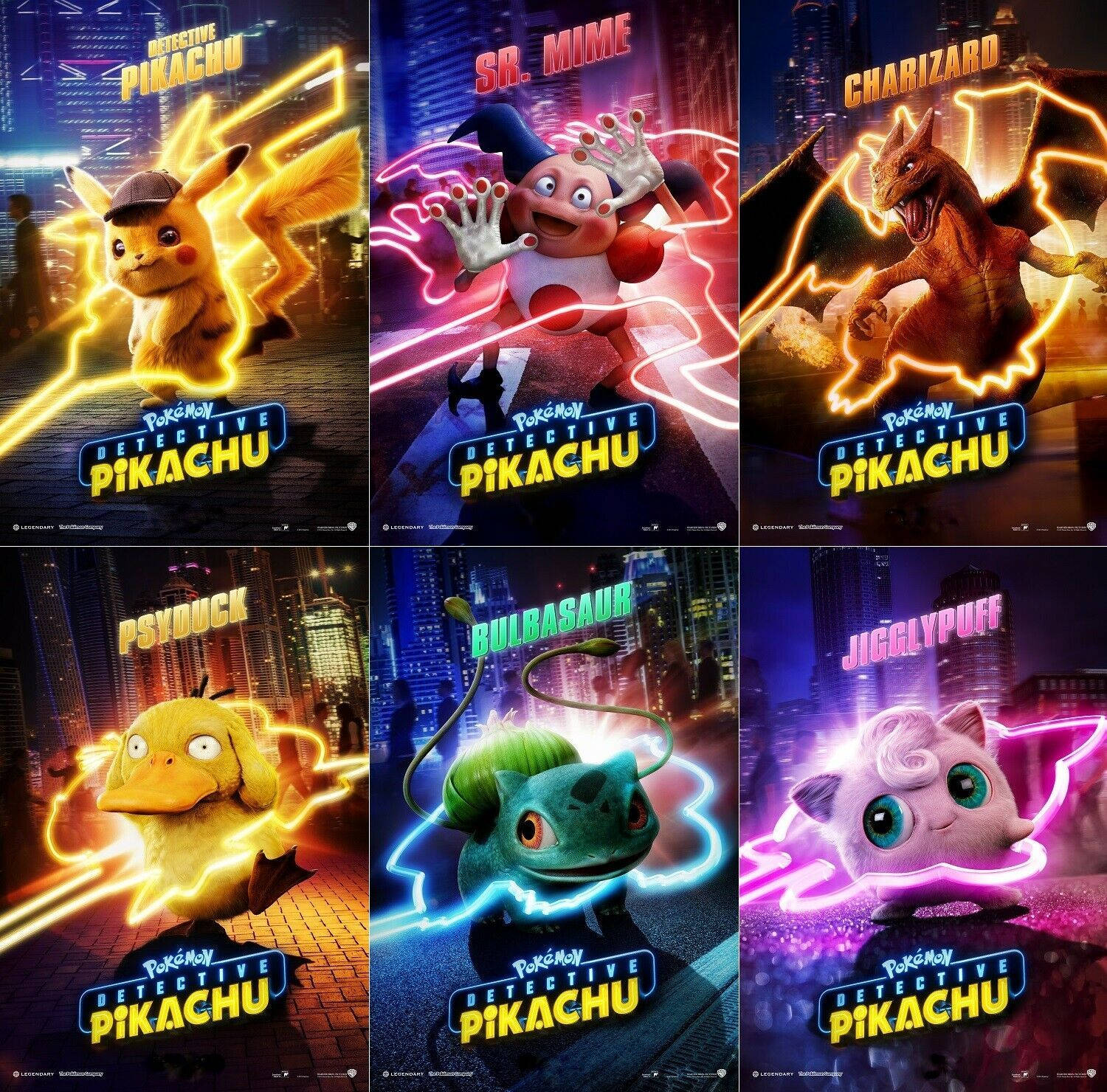 Pokemon Dedektif Pikachu Farklı Pokemon Posterleri Duvar Kağıdı