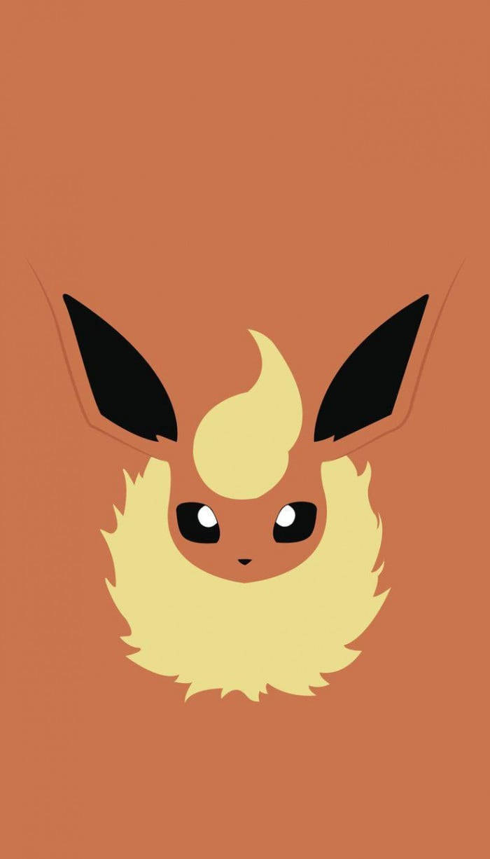 Pokemon Flareon Yüz Ön Görünümü Duvar Kağıdı