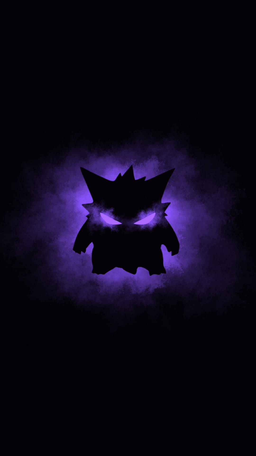 Pokémon Gengar Koyu Mor iPhone Duvar Kağıdı