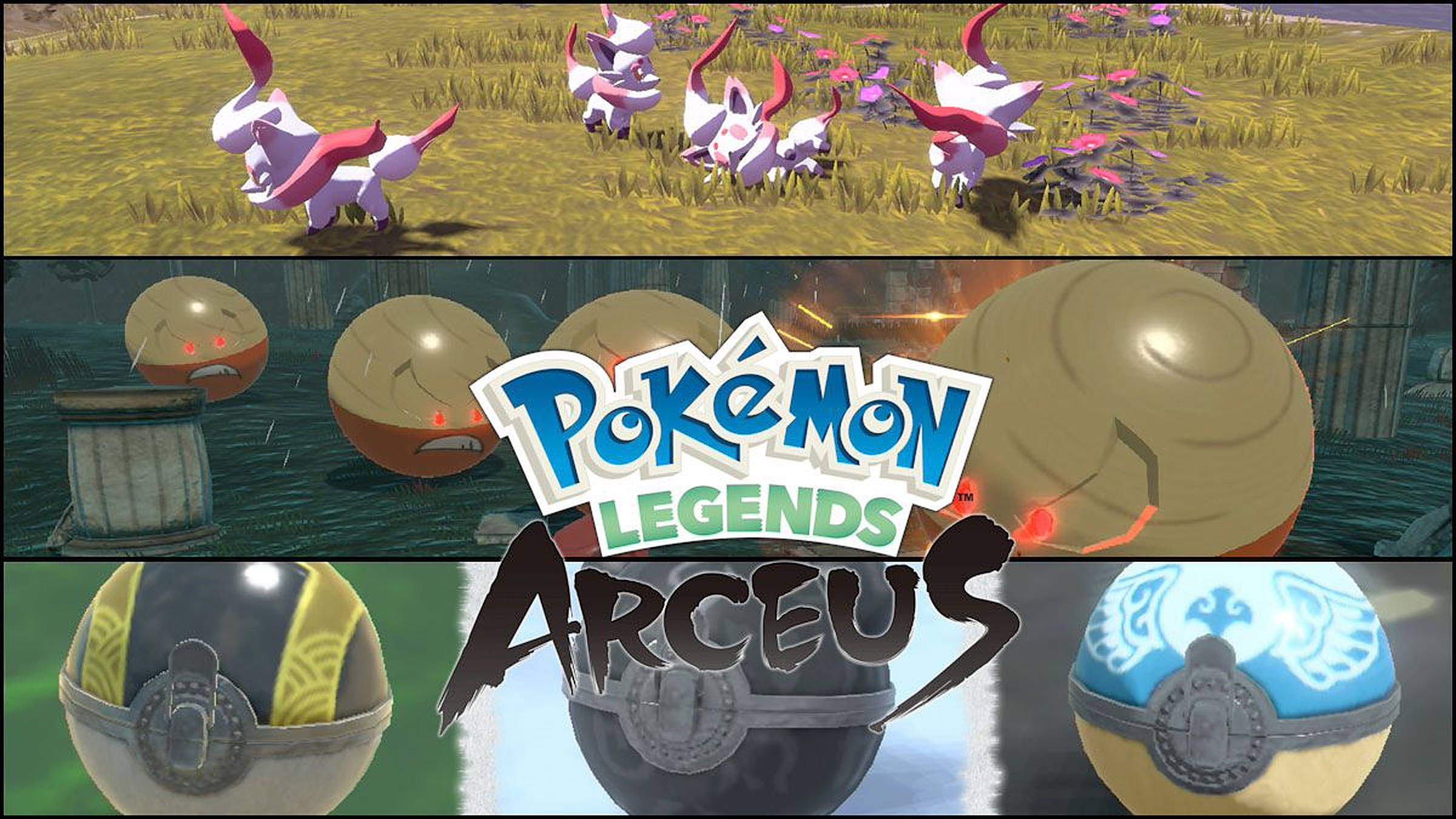 Pokemon Legends Arceus Fotoğraf Kolajı Duvar Kağıdı