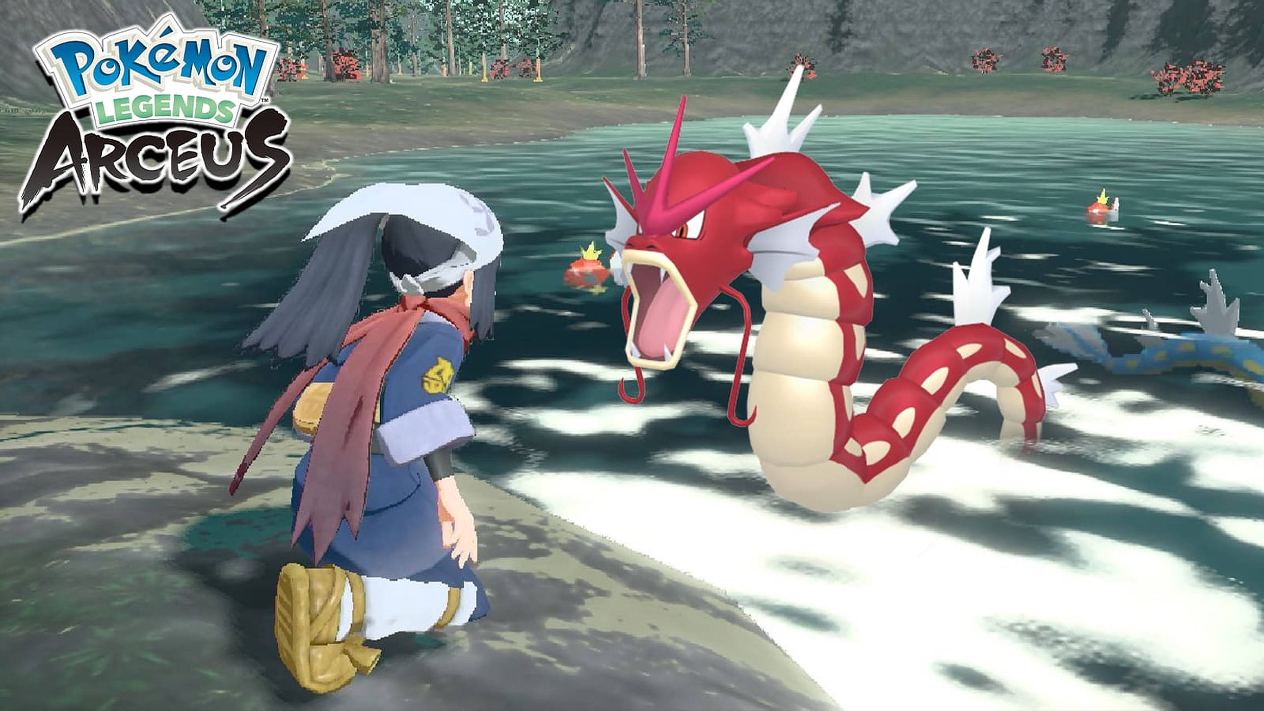 Pokemon Legends Arceus Kırmızı Gyarados Duvar Kağıdı