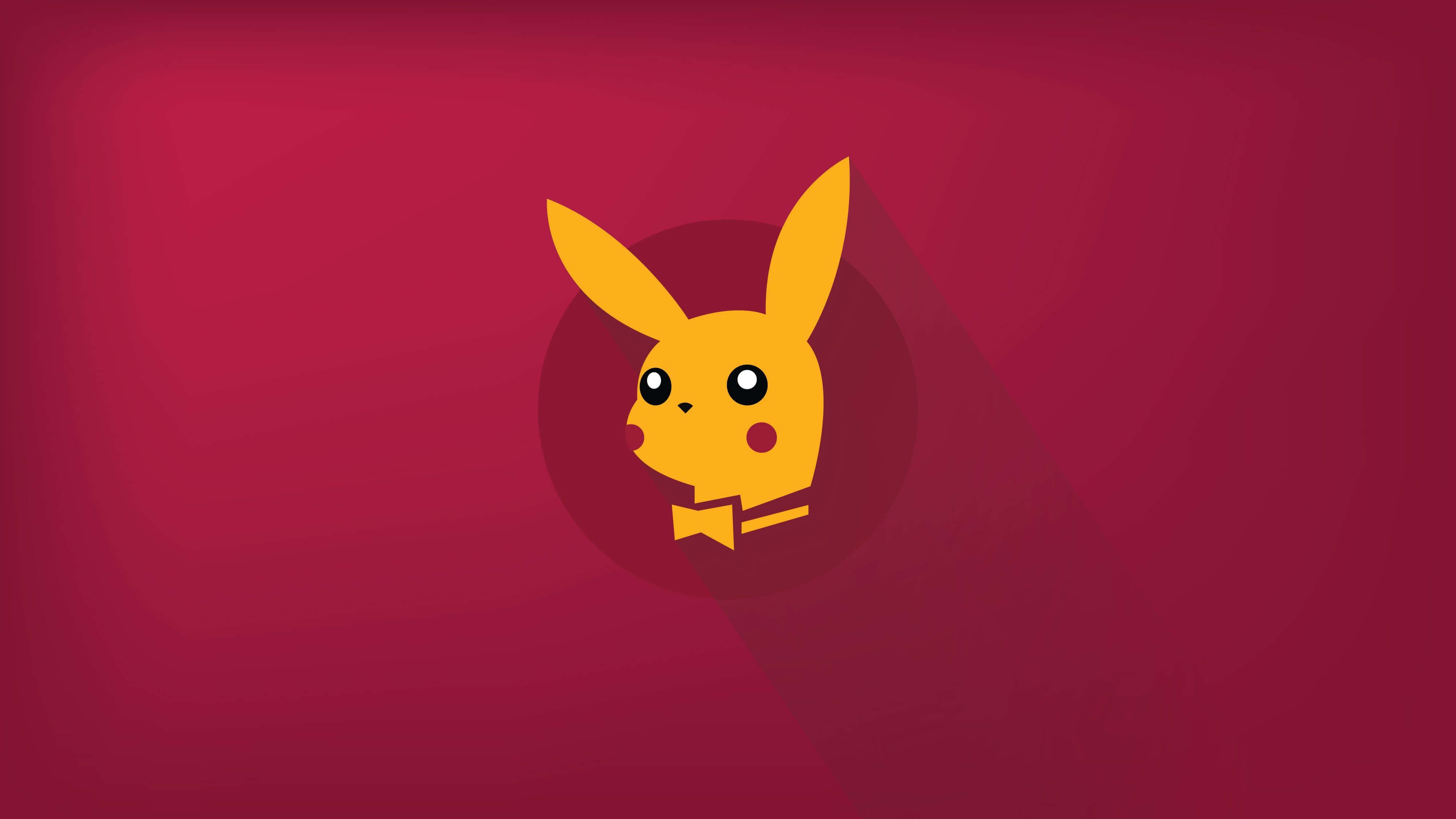Pokemon Minimalist Pikachu Playboy Estetiği Duvar Kağıdı