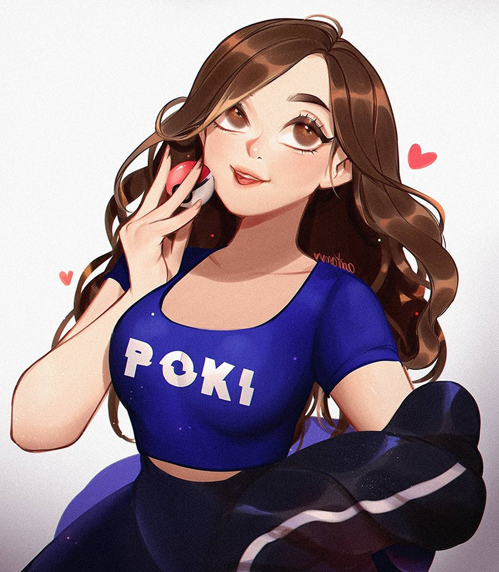 Pokimane Animasyon Sanatı Duvar Kağıdı