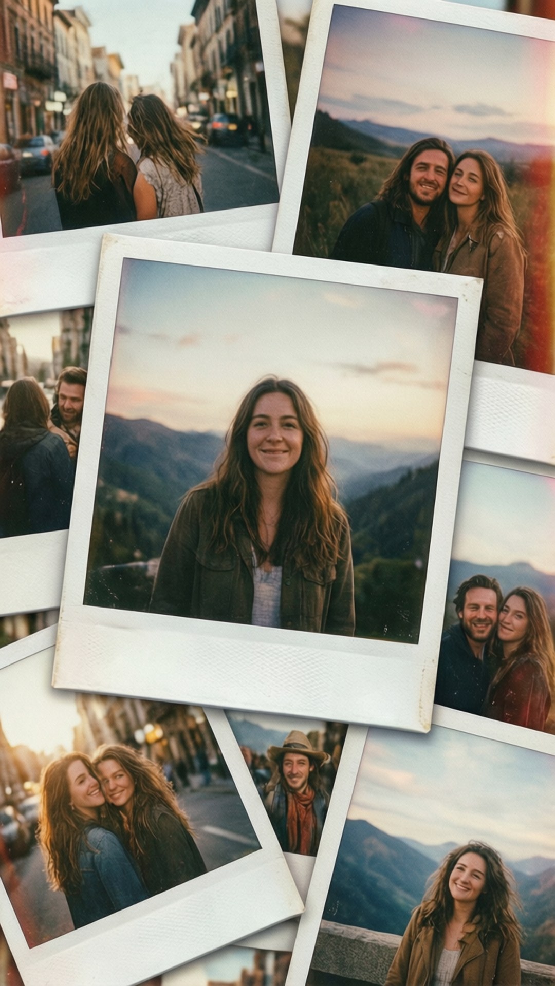Polaroid Seyahat Kolajı Duvar Kağıdı