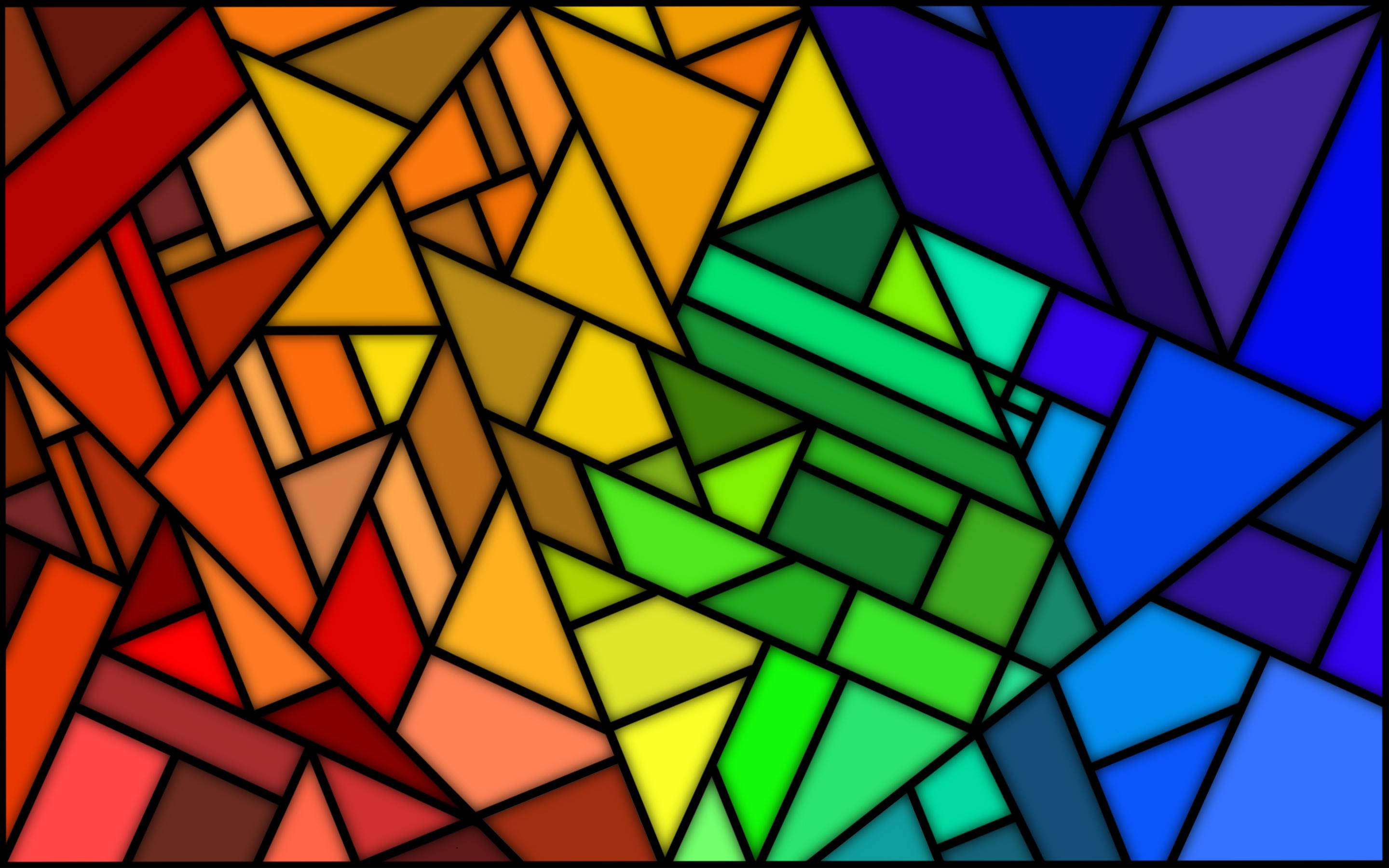 Polygonal Mozaik Vitray Duvar Kağıdı