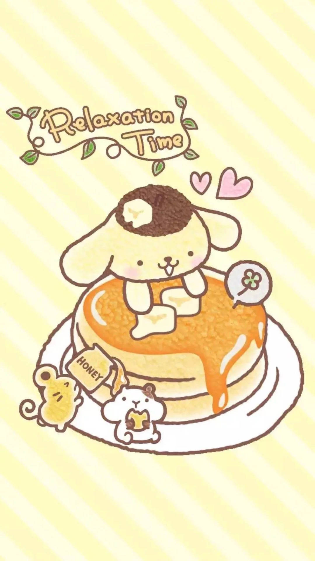 Pompompurin Pankek Üzerinde Kawaii iPad — Sanrio GIF Duvar Kağıdı