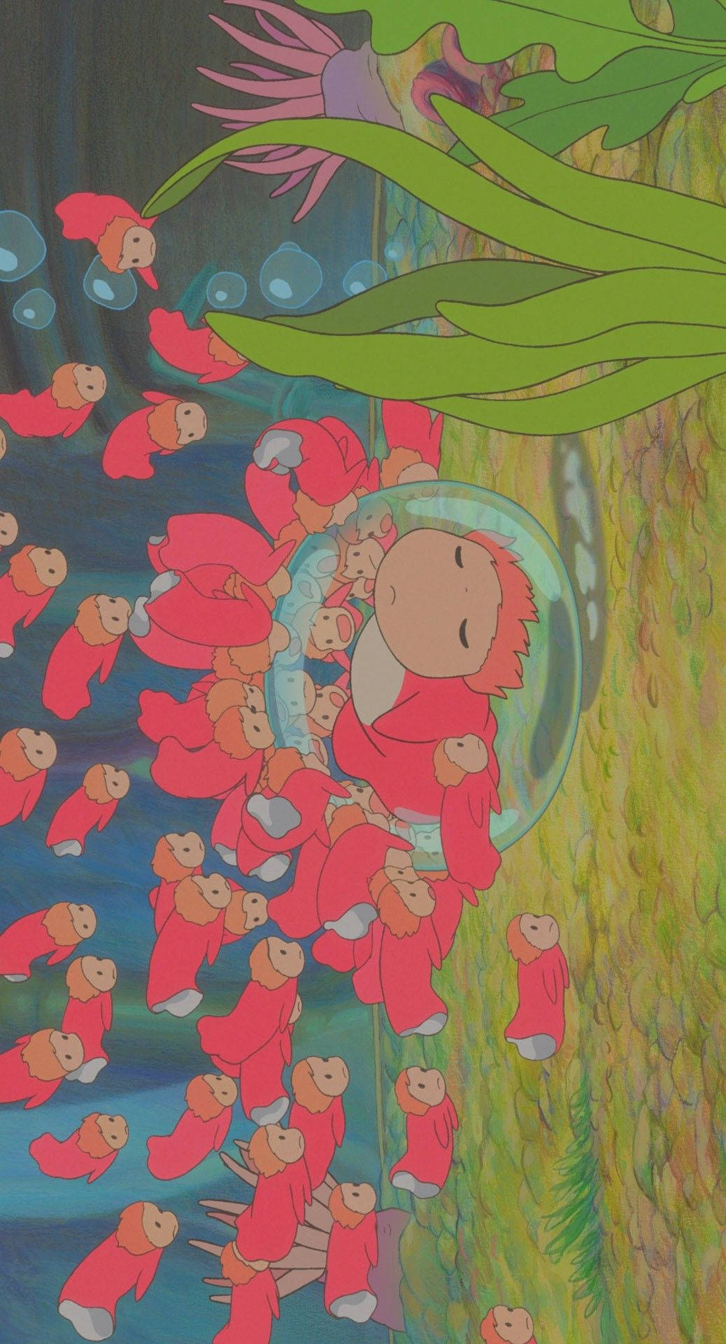 Ponyo Yumuşak Estetiği ile Huzurlu Bir Atmosfer Yaratın. Duvar Kağıdı