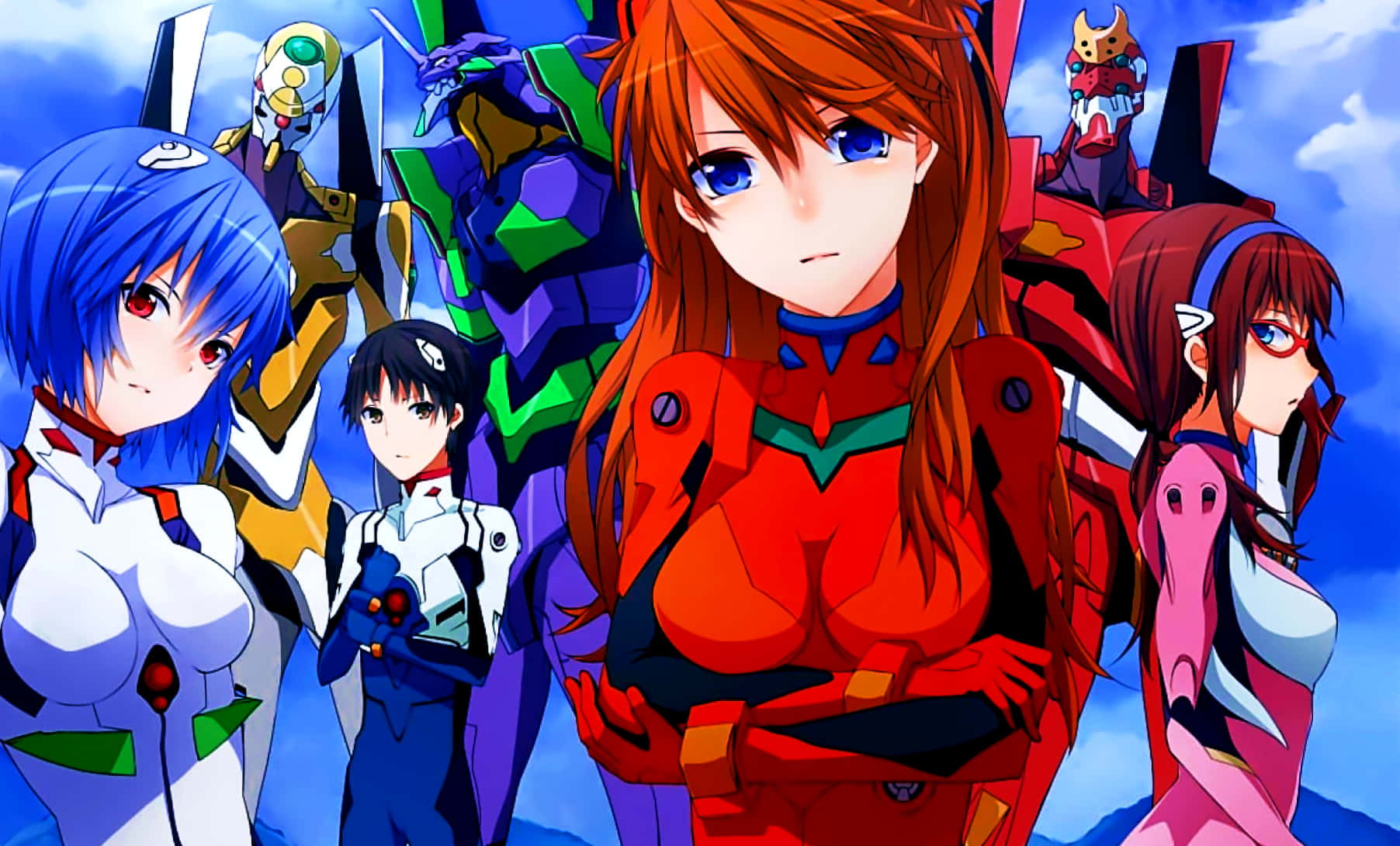 Popüler Anime Serisi Neon Genesis Evangelion'dan Unutulmaz Bir An Duvar Kağıdı