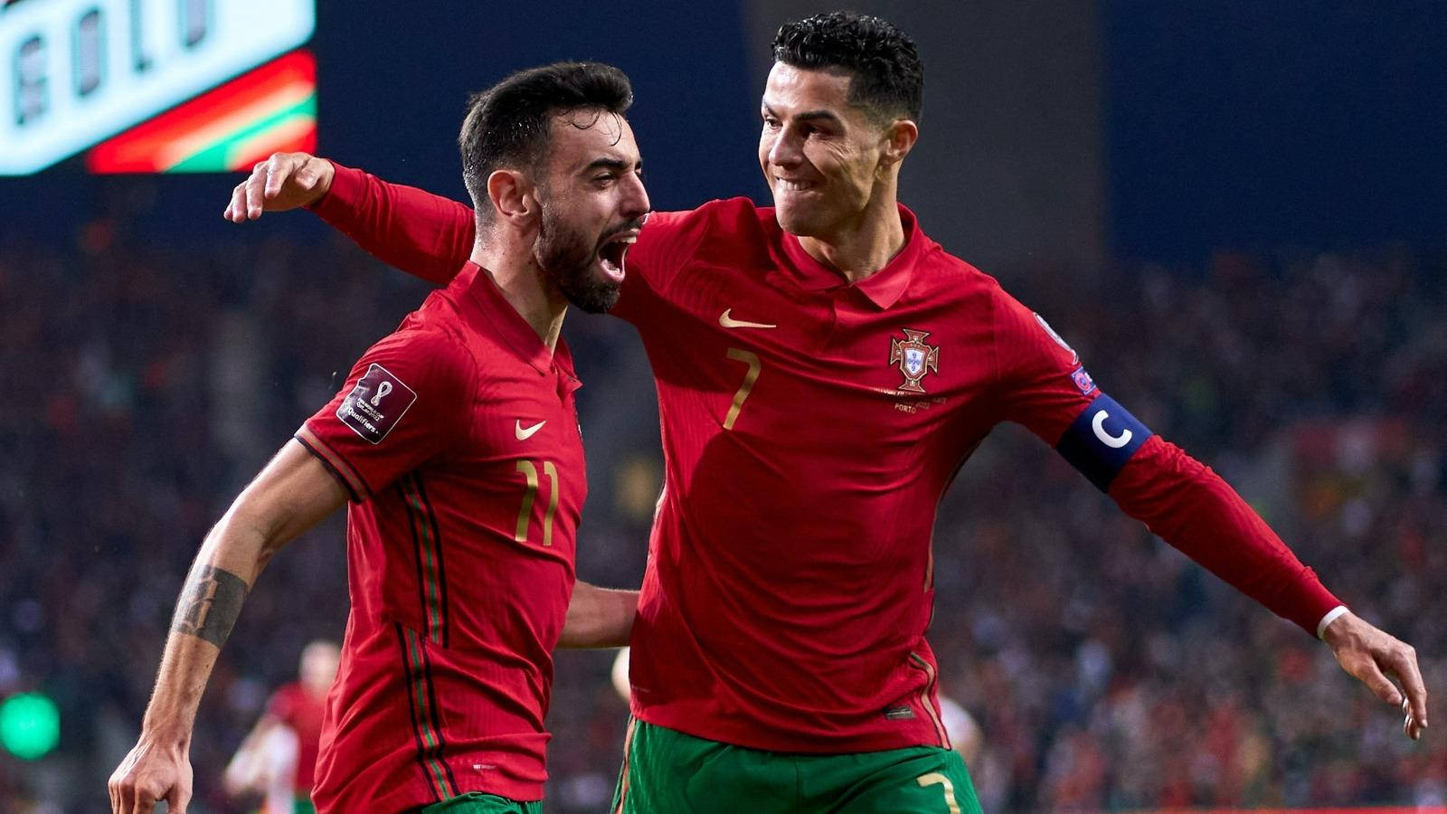 Portekiz Milli Futbol Takımı Cristiano ve Bruno Duvar Kağıdı