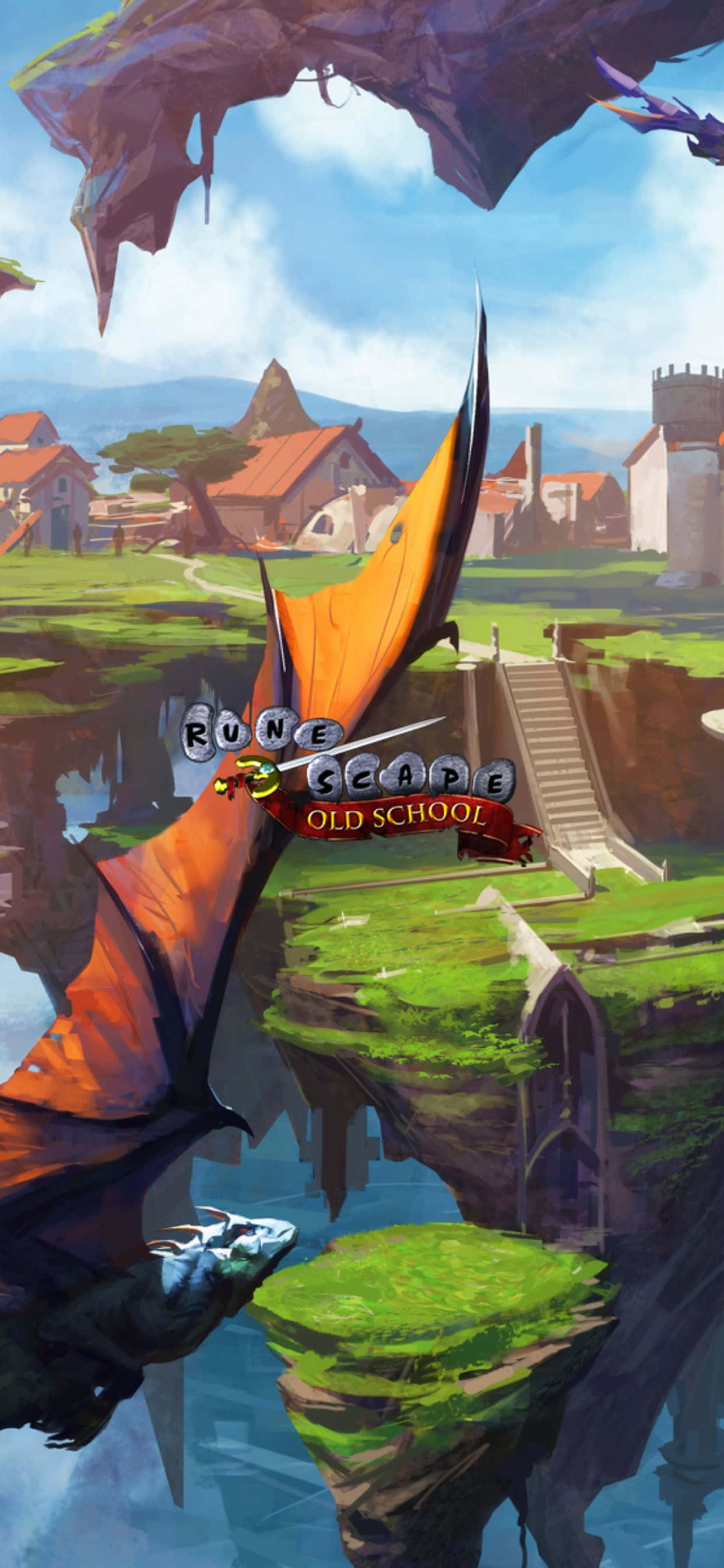 Portre Ejderha iPhone Xs Max Runescape Oldschool Arka Planı Duvar Kağıdı