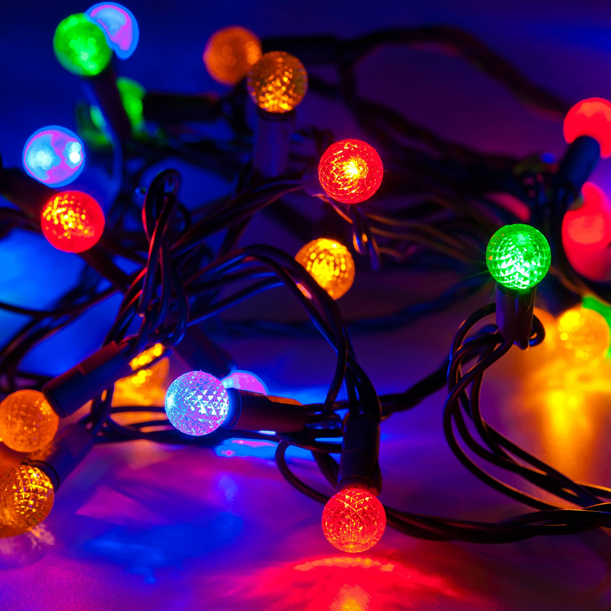 Prep Tarzı Noel Işıkları Duvar Kağıdı