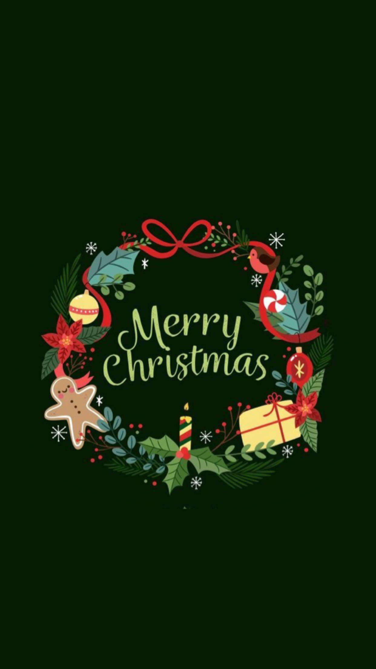 Preppy Christmas iPhone Ekran Görüntüsü Duvar Kağıdı