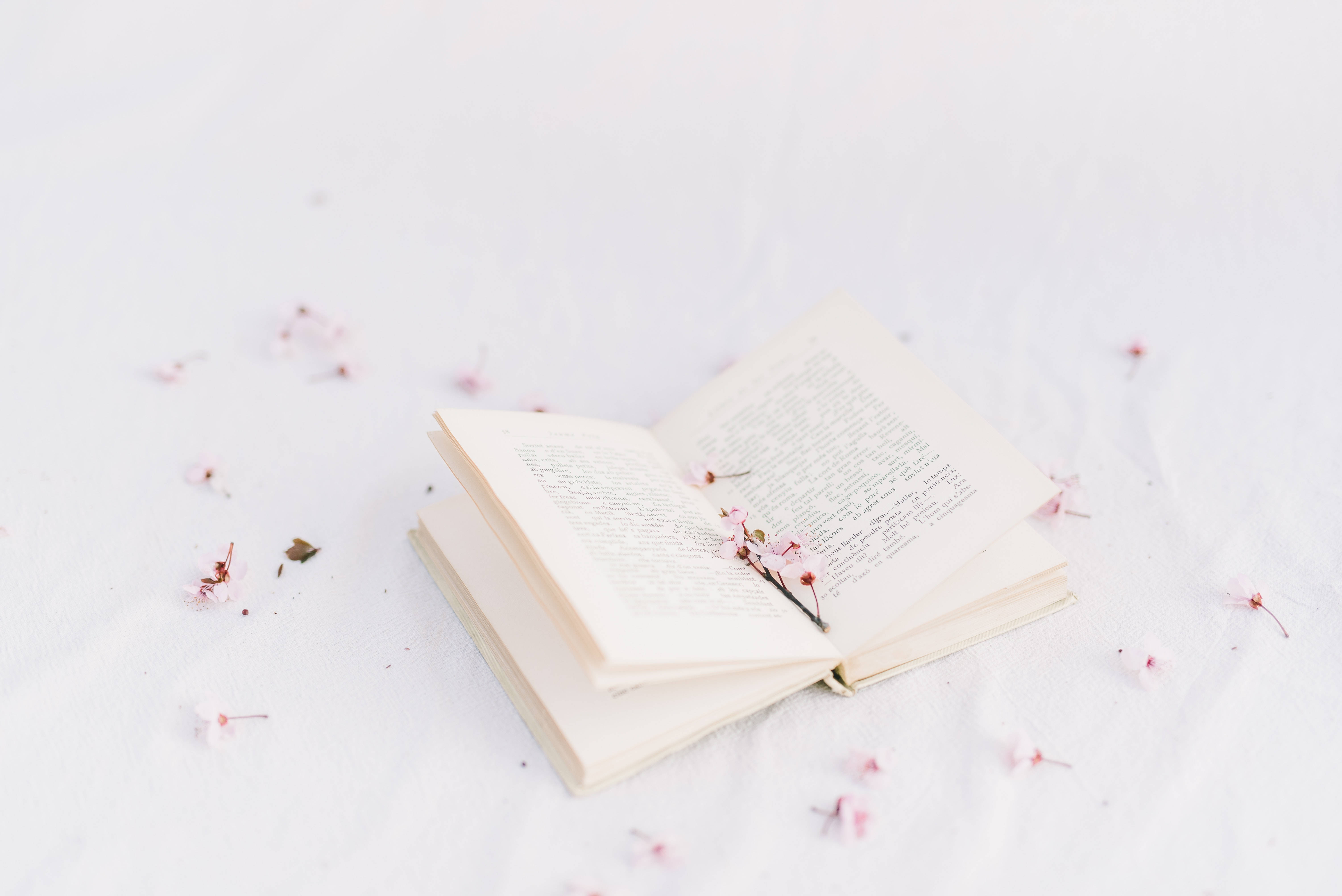 Preppy Estetiği Kitap Çiçekleri Duvar Kağıdı