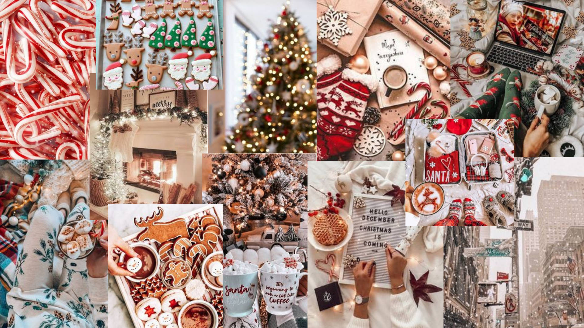 Preppy Noel Kolajı Duvar Kağıdı