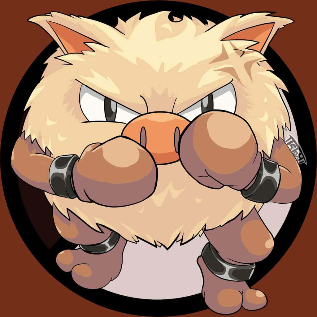Primeape Pokemon Savaş Pozisyonunda Duvar Kağıdı