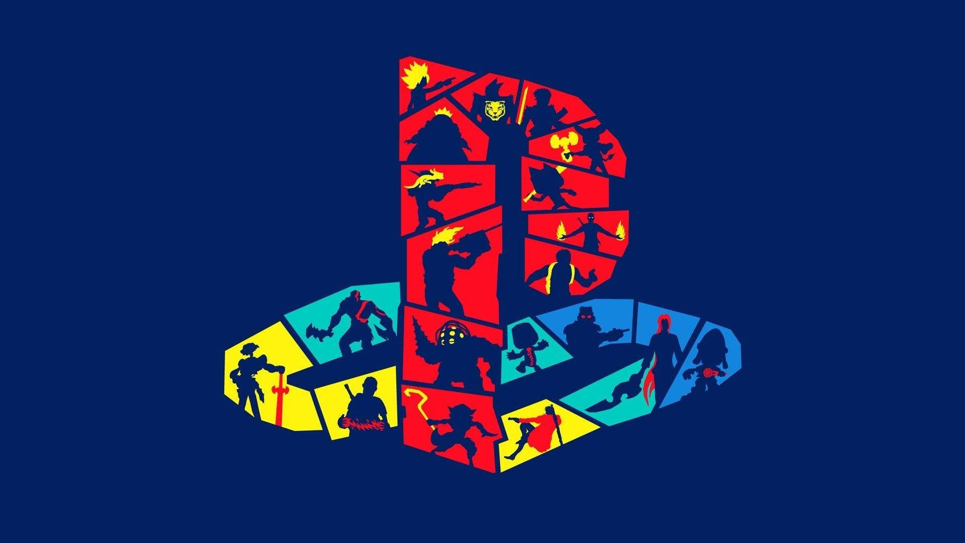 PSP PlayStation Logosu Oyun Karakterleri Duvar Kağıdı