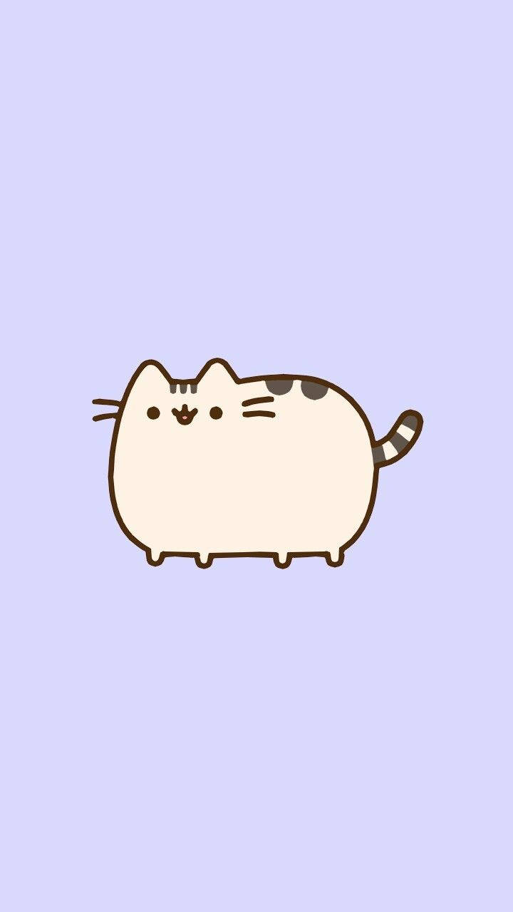 Pusheen Çizgi Film Kedisi Duvar Kağıdı