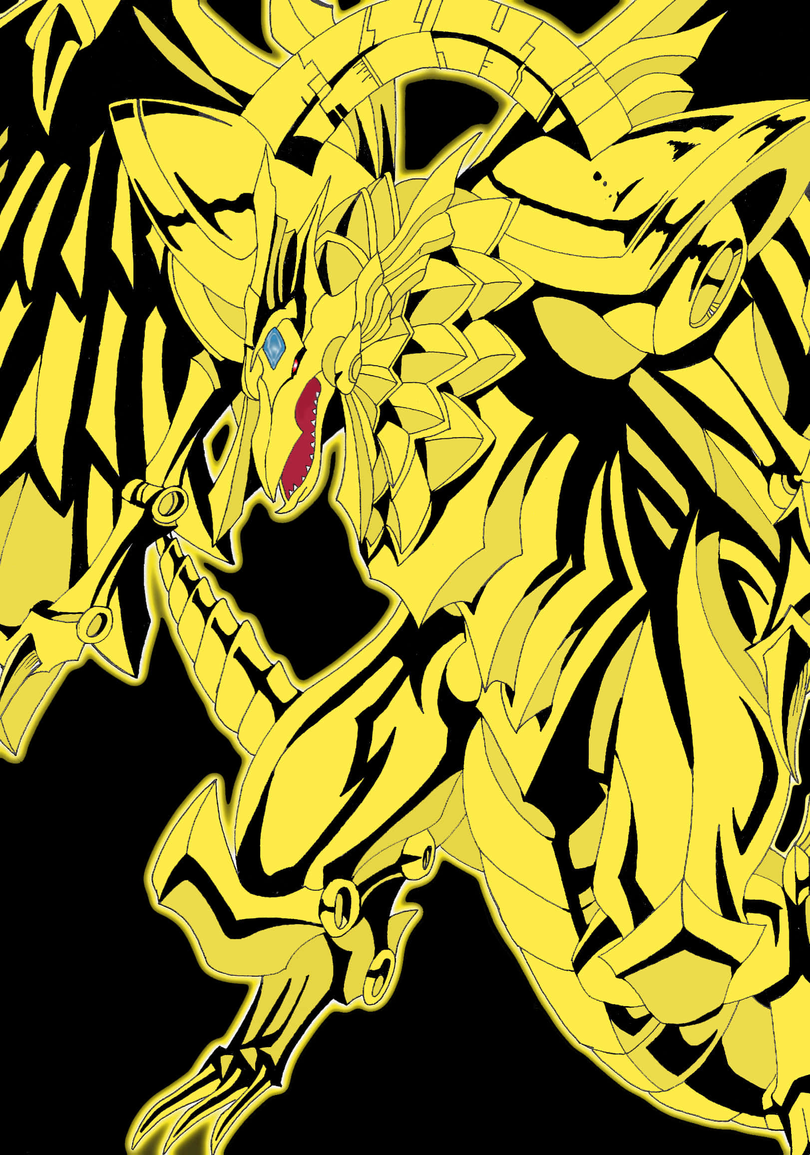 Ra'nın Kanatlı Ejderhası, Yu-Gi-Oh!'da güçlü bir Mısır Tanrı Kartı Duvar Kağıdı