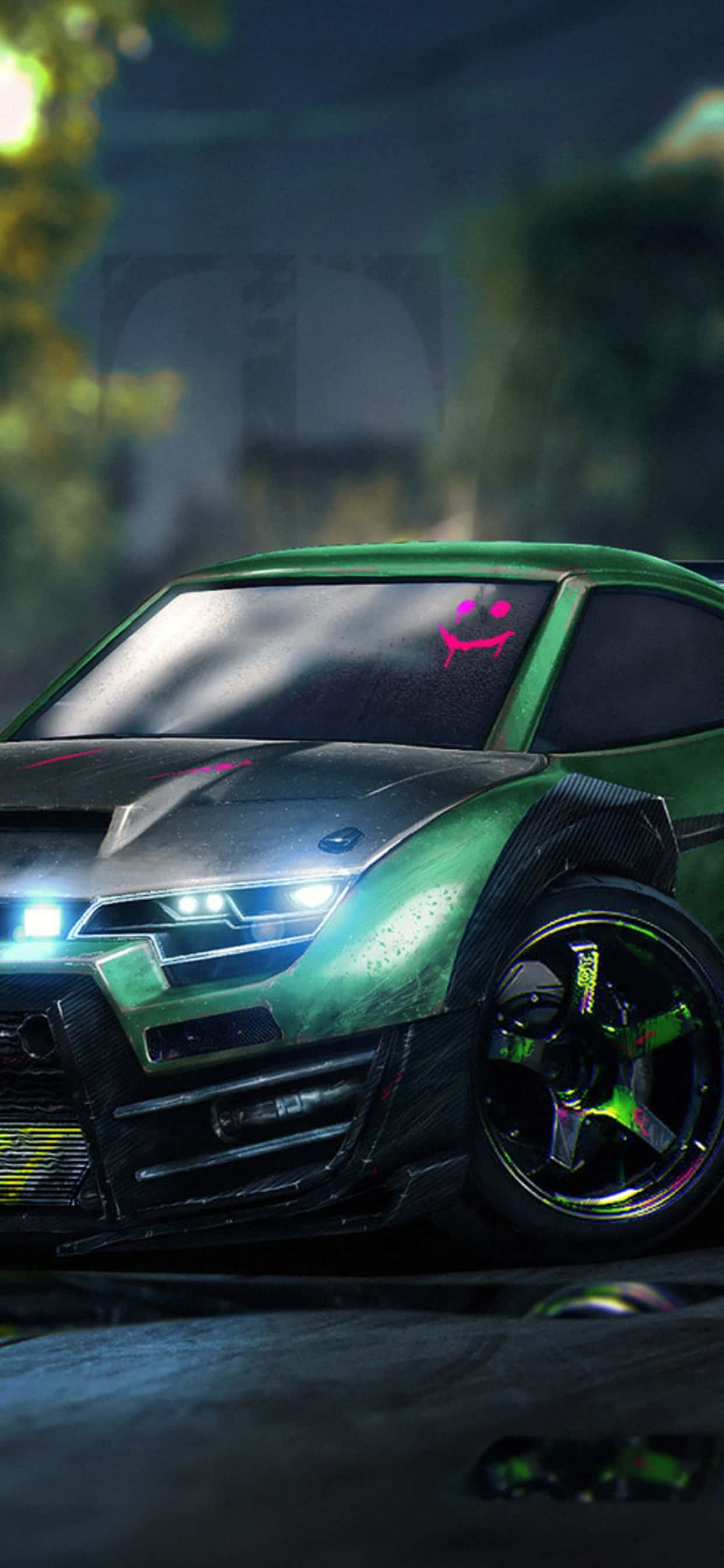 Radikal Bir Uzay Gemisinde iPhone XS Max Rocket League ile Sürat Yap Duvar Kağıdı