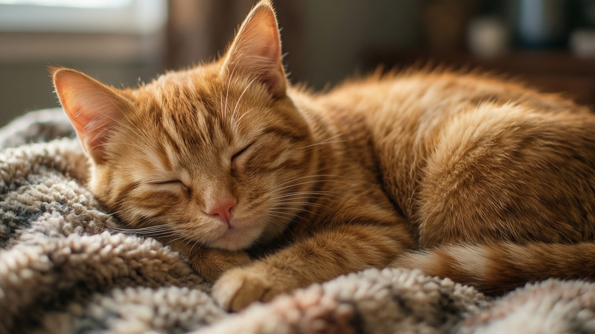 Rahatlatan Kedi Uykusu Duvar Kağıdı