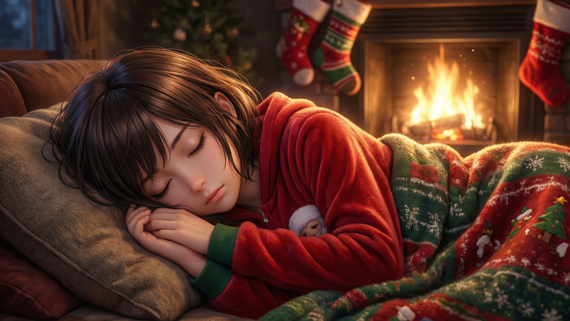 Rahatlatan Noel Uykusu Duvar Kağıdı
