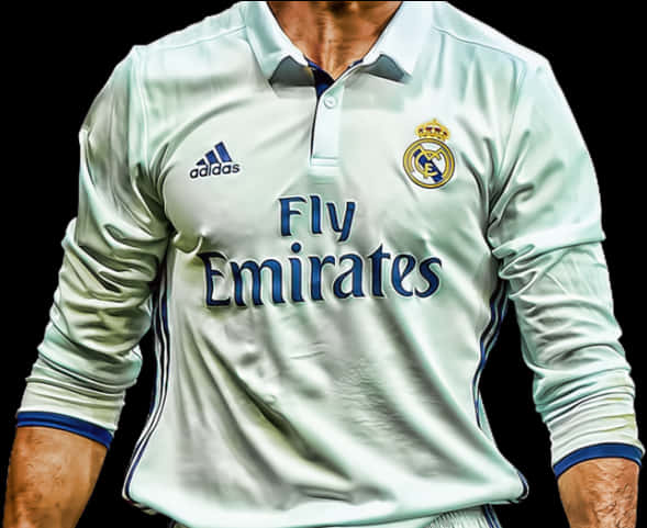 Real Madrid Oyuncusu Beyaz Formayla Duvar Kağıdı
