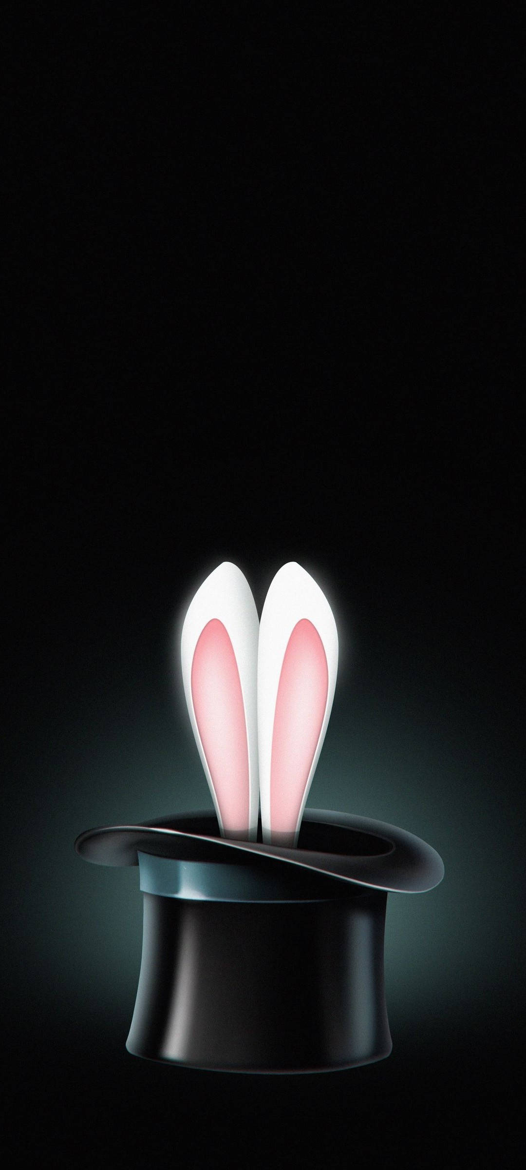 Realme 7 Silindir Şapka ve Tavşan Kulakları Duvar Kağıdı