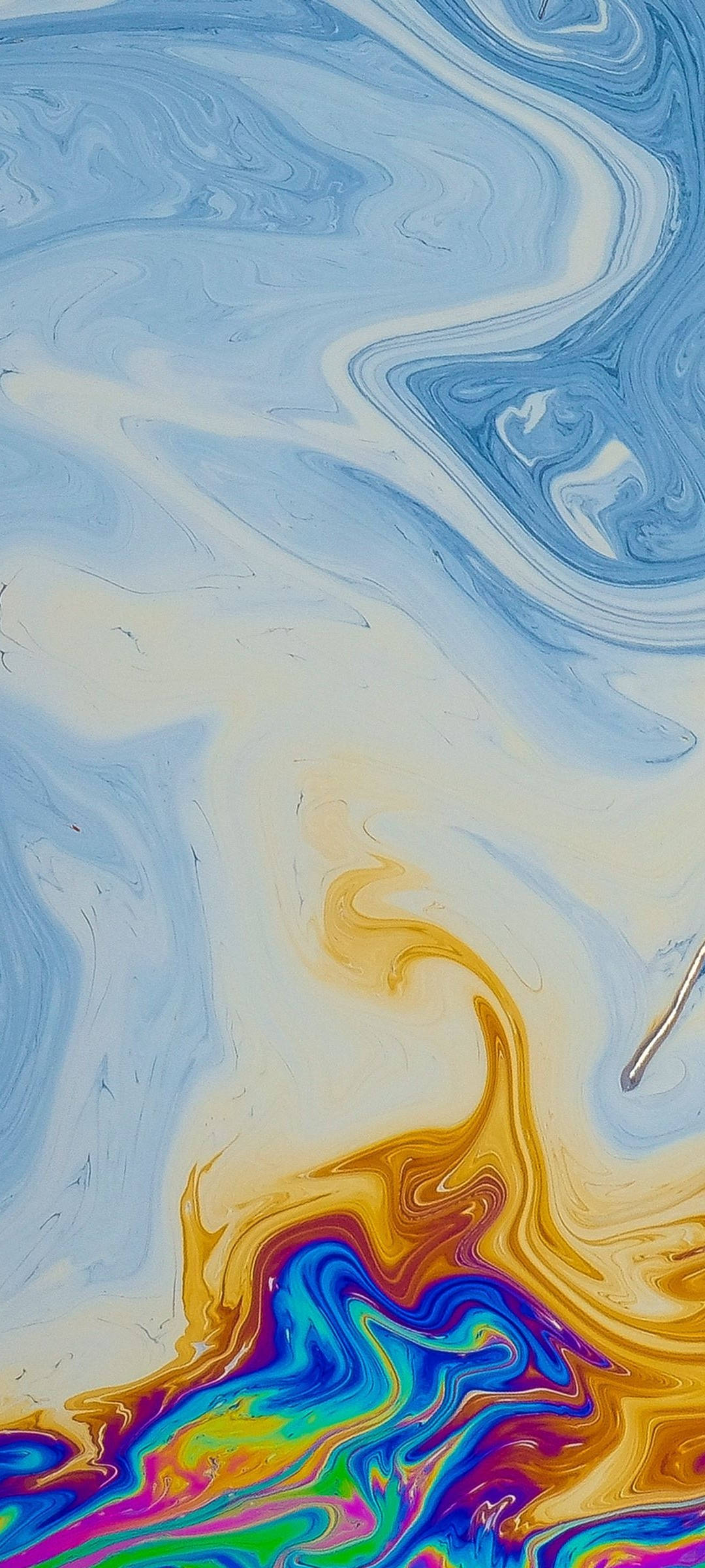 Redmi Note 10 Renkli Su Üzerinde Yağ Duvar Kağıdı