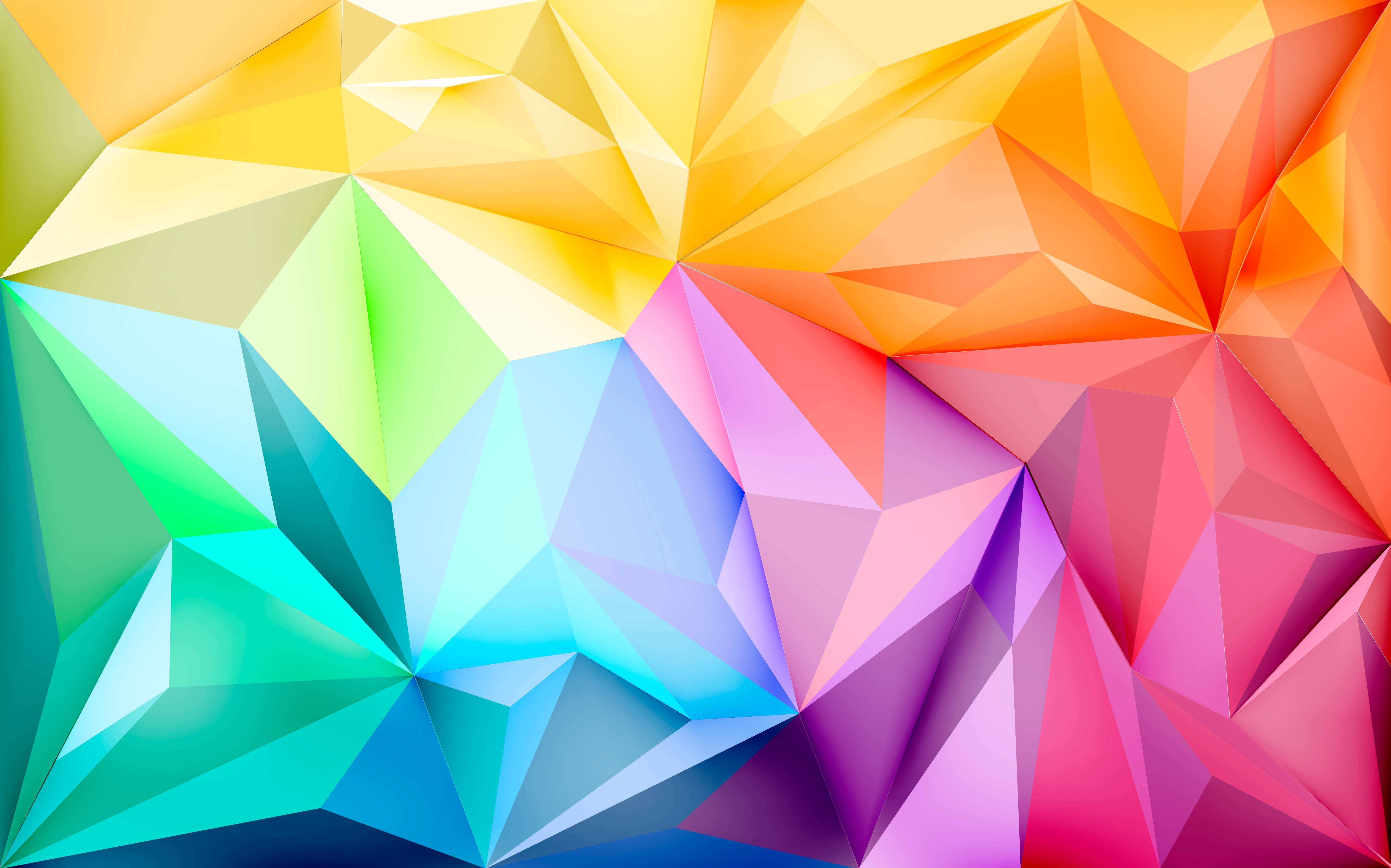 Renkli Arka Plan İçin 3D Geometrik Grafik Duvar Kağıdı