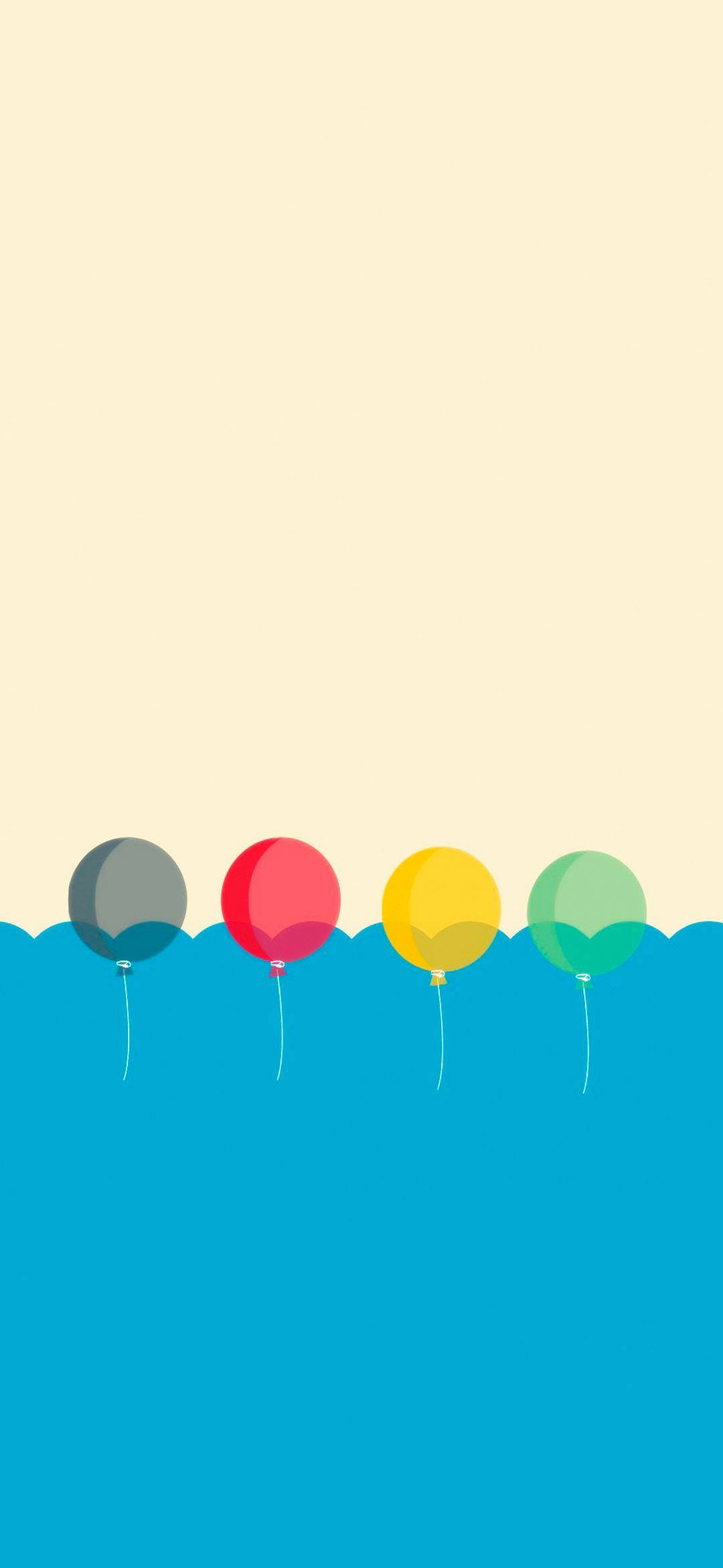 Renkli Balonlar Minimalist Android Duvar Kağıdı
