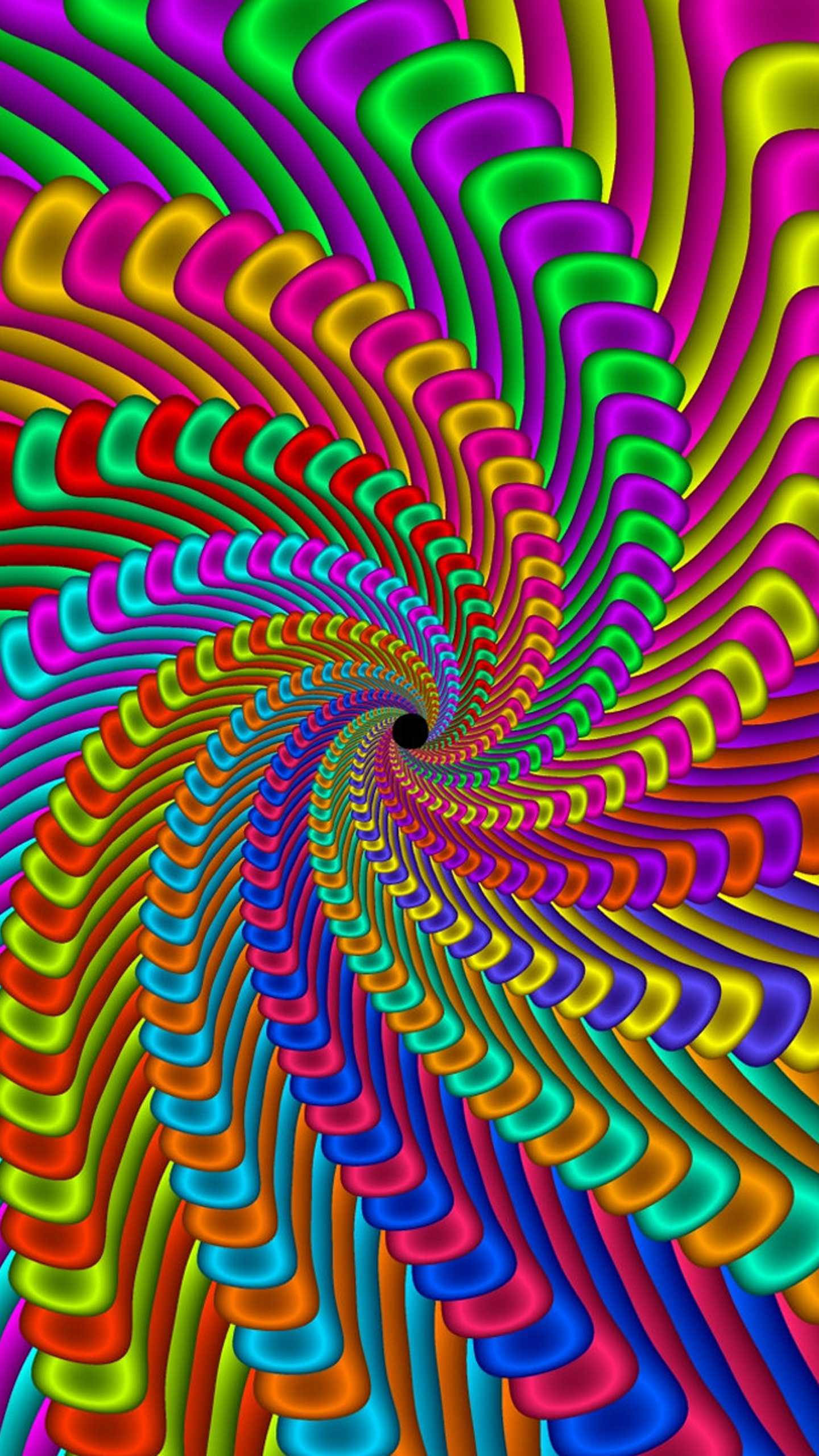 renkli bir spiral desen ve gökkuşağı renklerinde arka plan Duvar Kağıdı