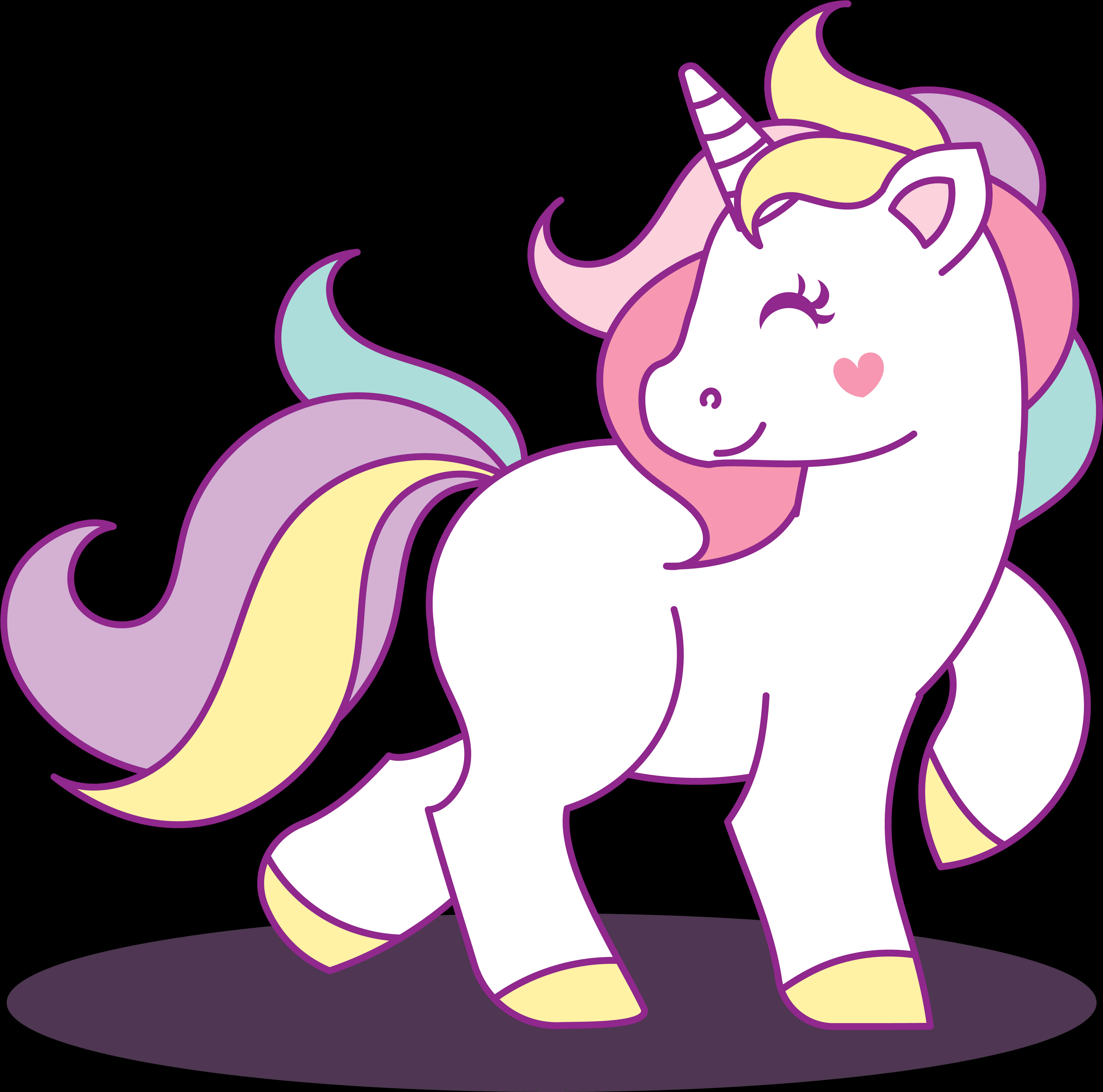 Renkli Çizgi Film Unicorn Duvar Kağıdı