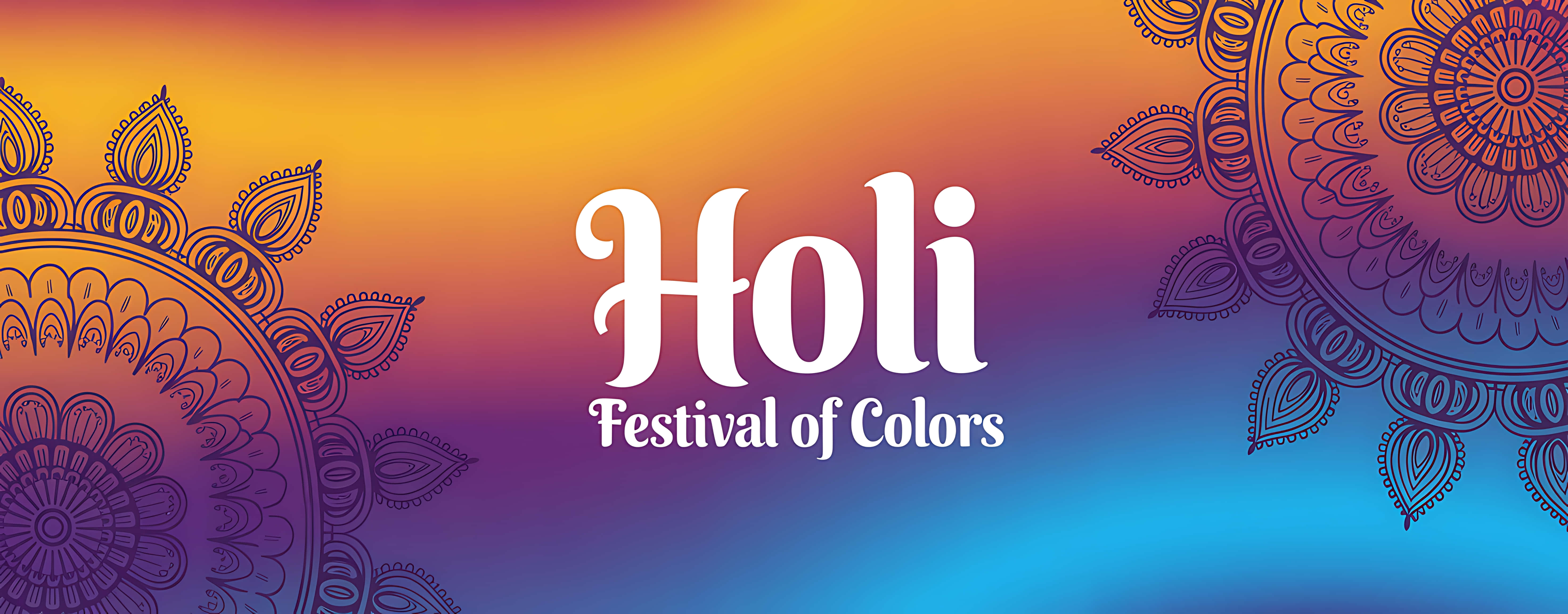 Renkli holi festivali kutlama arkaplanı Duvar Kağıdı