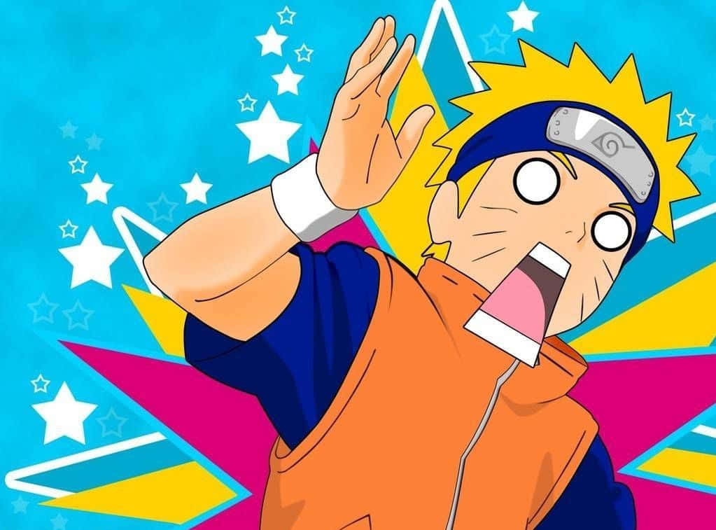Renkli Komik Naruto Dijital Sanat Duvar Kağıdı