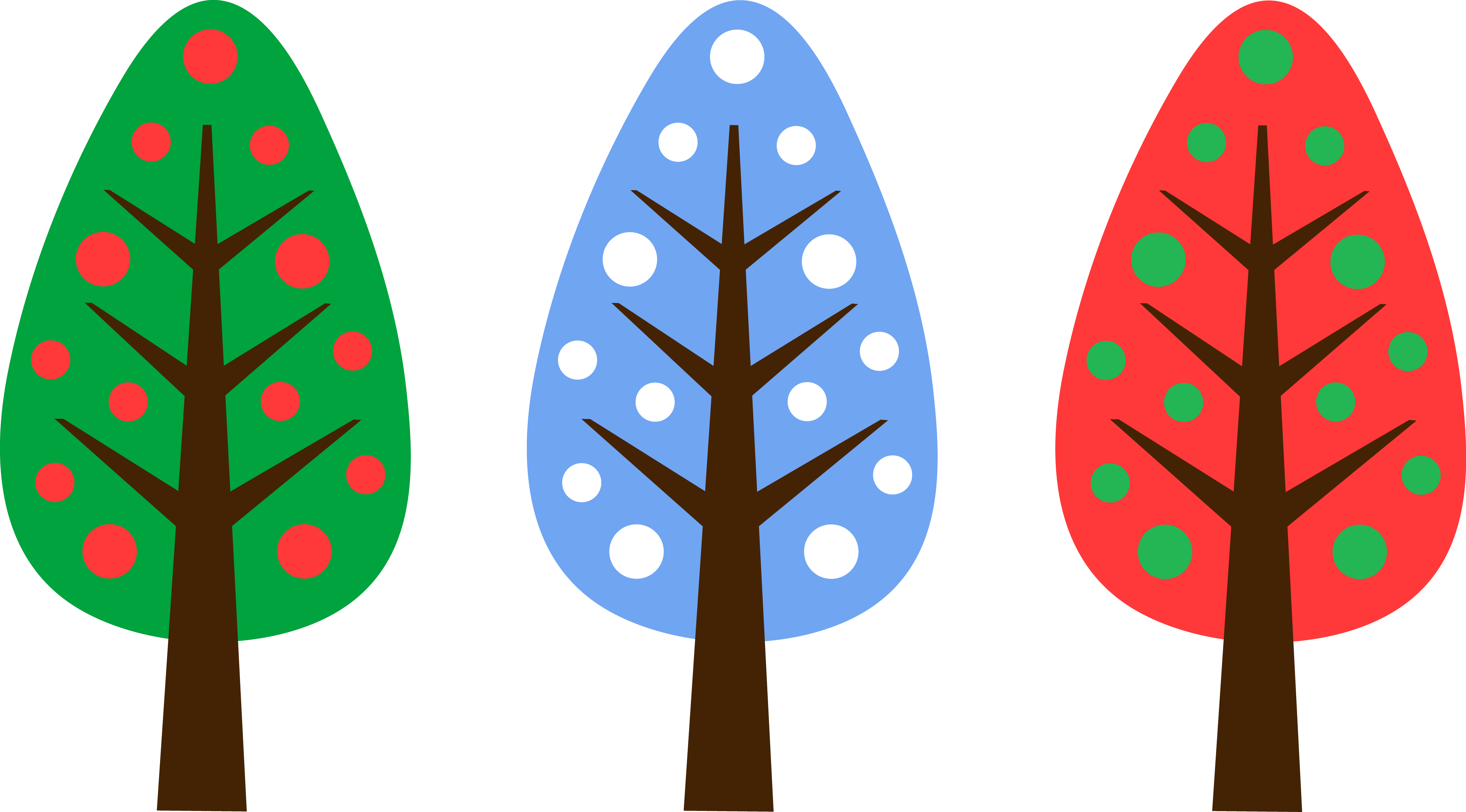 Renkli Noel Ağaçları Küçük Resim Duvar Kağıdı